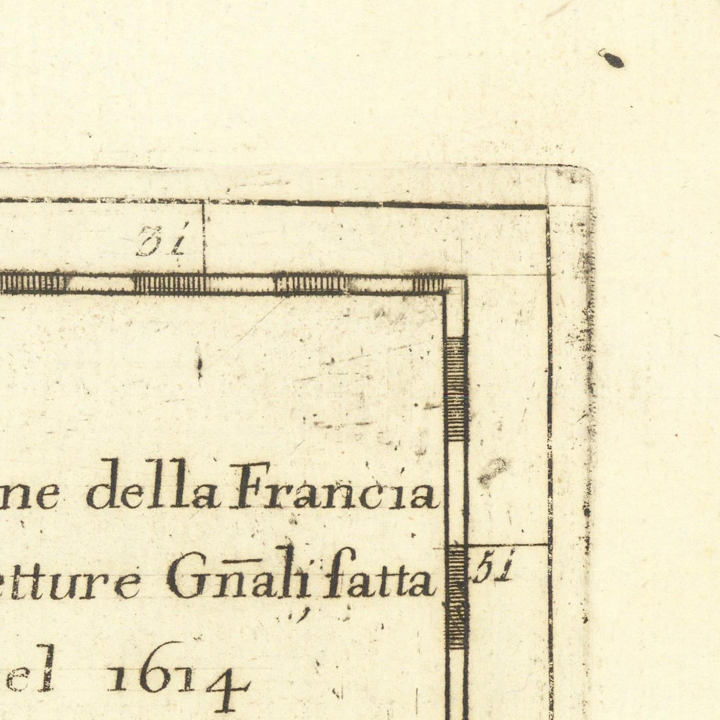 Antique double map of France, 1690