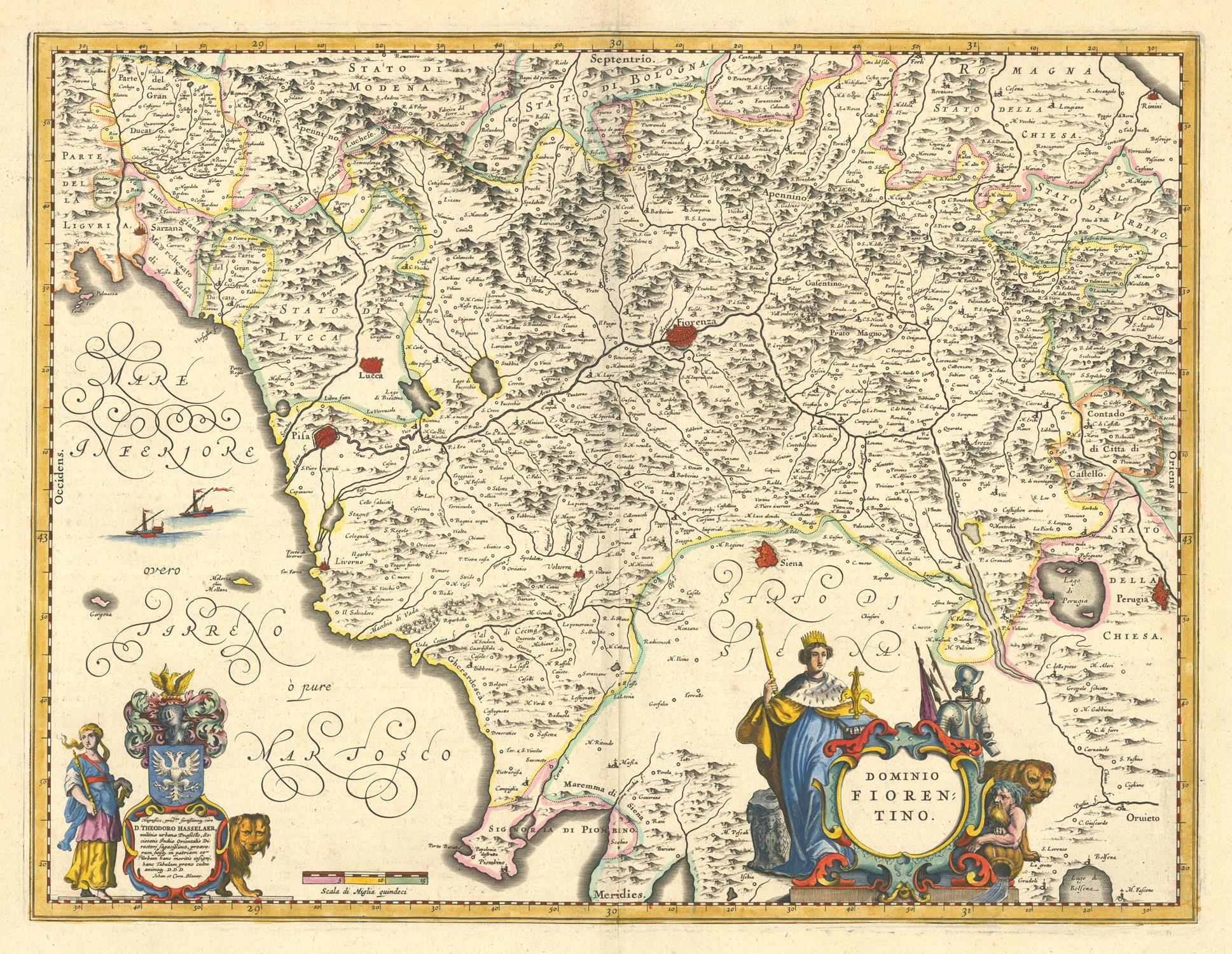 Vintage map with decorative elements and text on a beige background