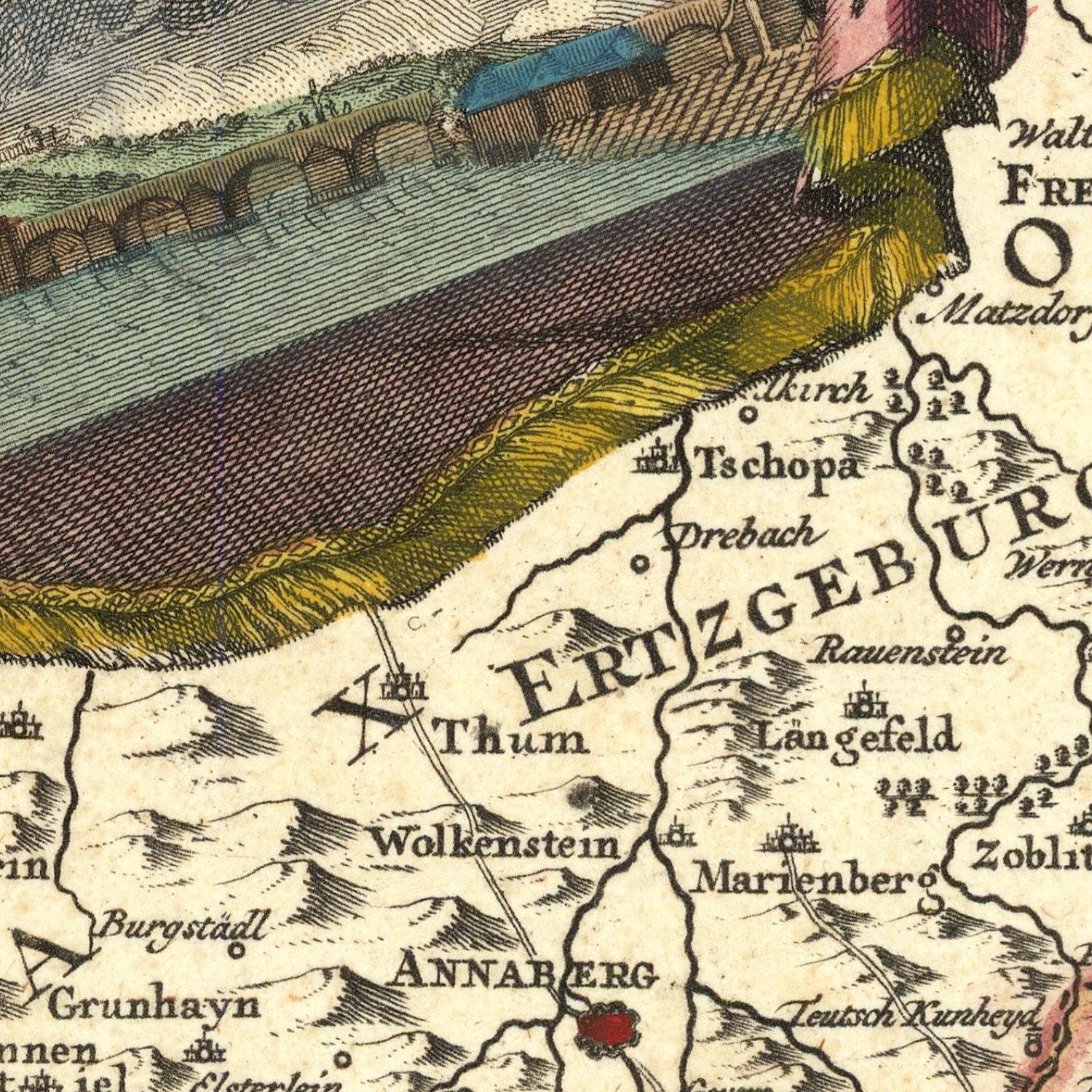 detail of the map from the centre left

