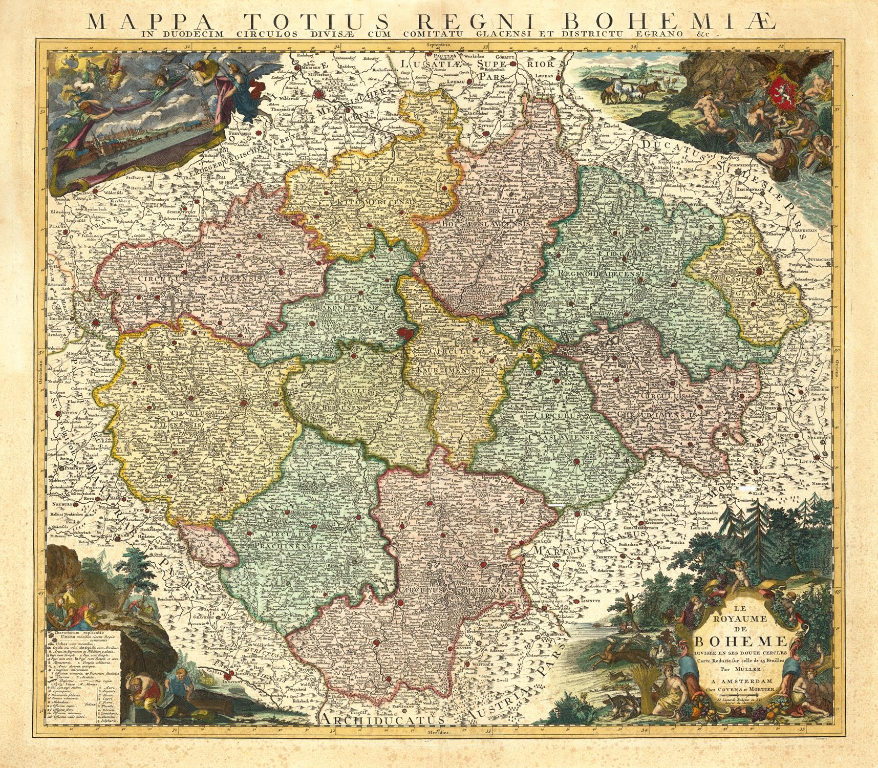 presentation of the map reproduction without a frame
