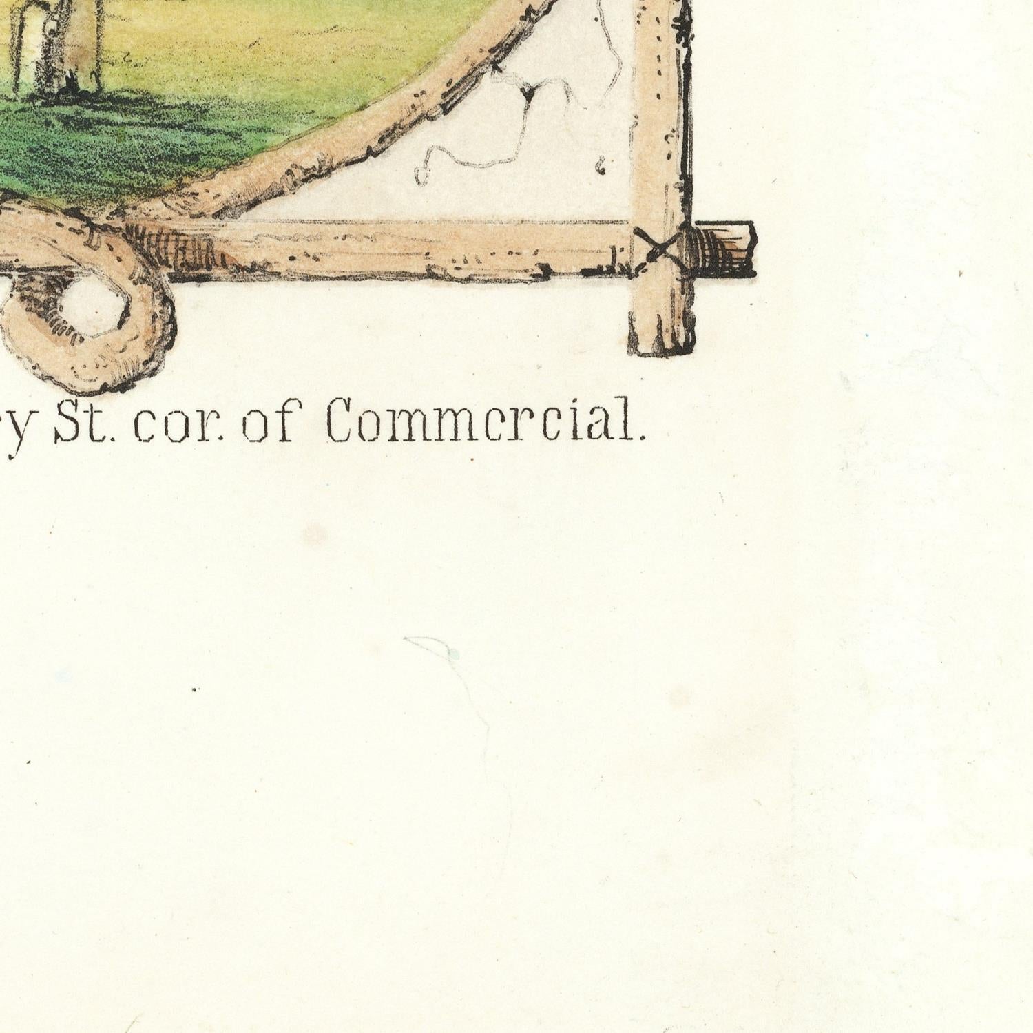 Cartoonish drawing of a wooden cart on a white background with text.