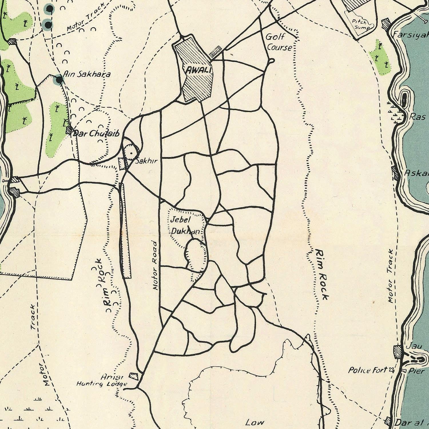 detail of the map from the centre 
