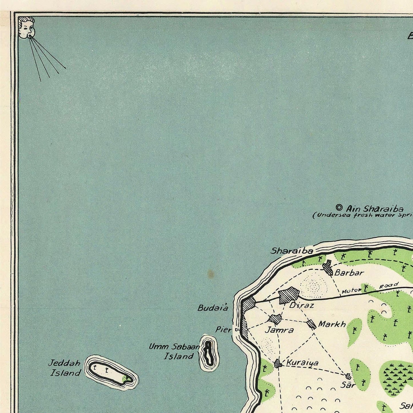 detail of the map from the top left corner
