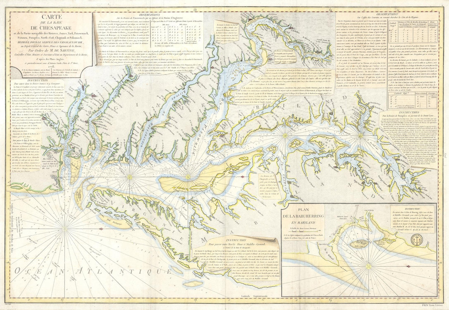 presentation of the map reproduction without a frame

