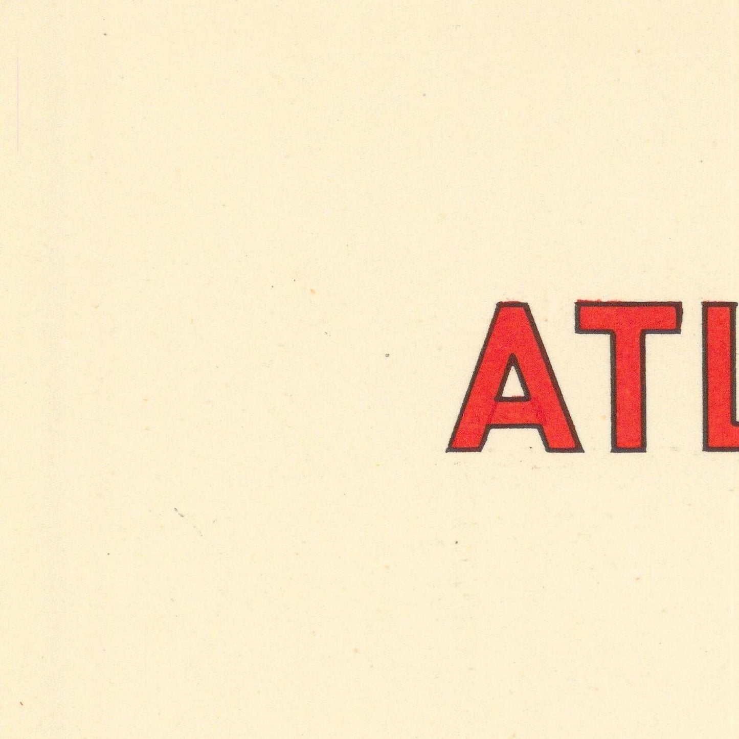 Red 'ATL' text on a beige background