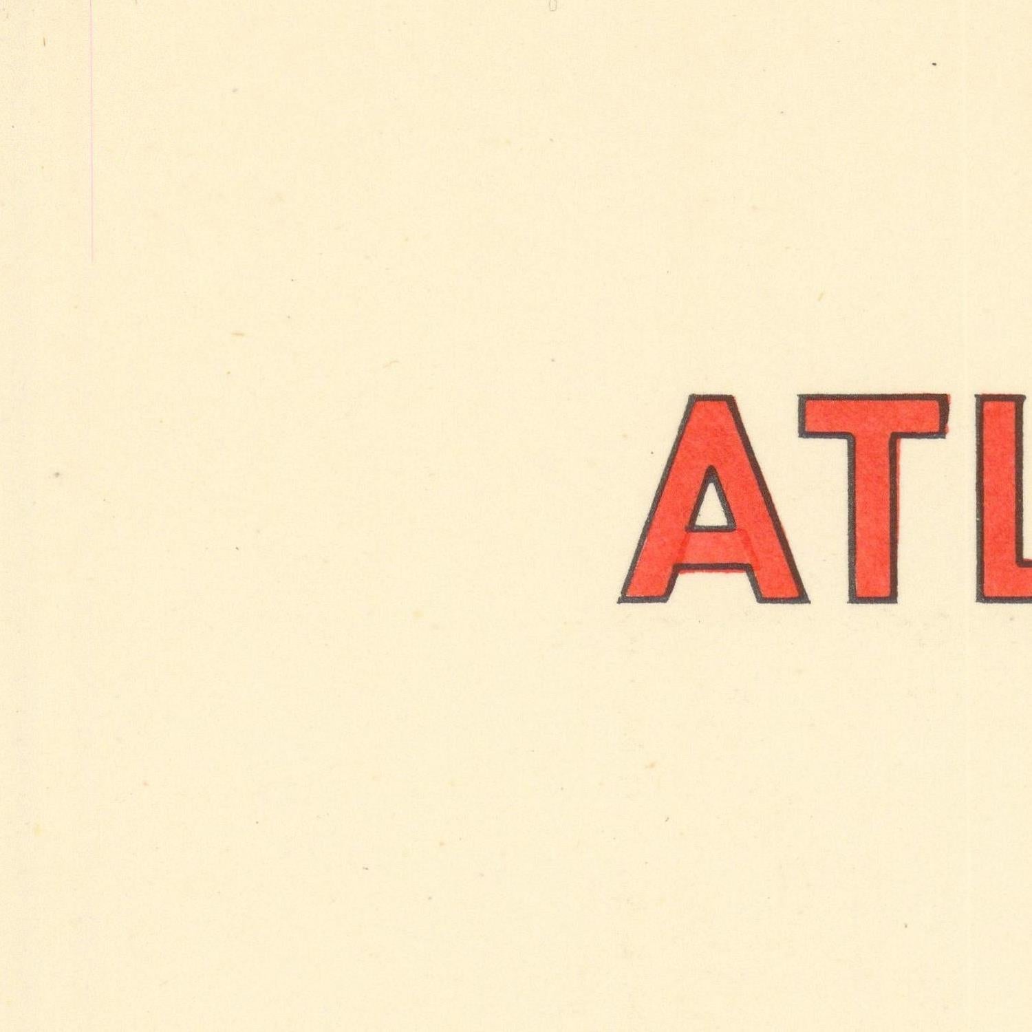 Red 'ATL' letters on a beige background