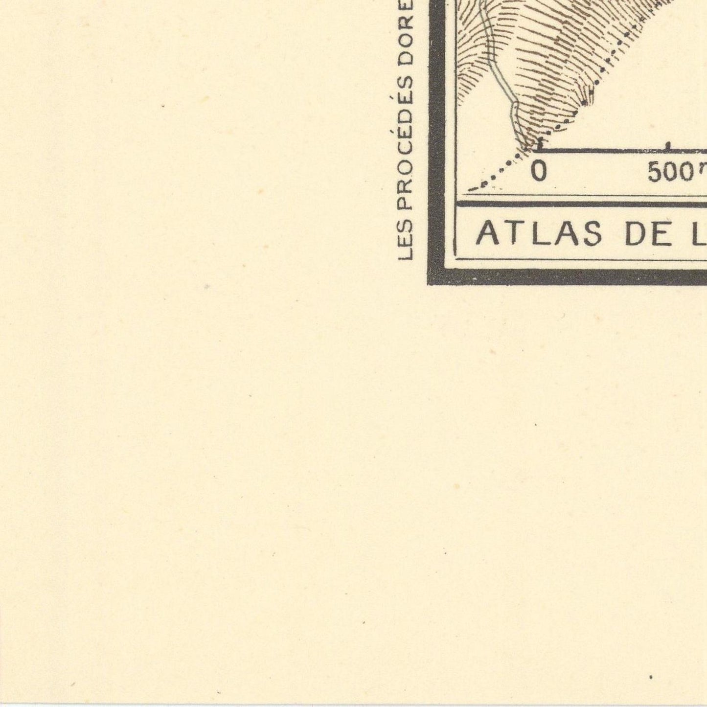 Partial view of a map with text on a beige background