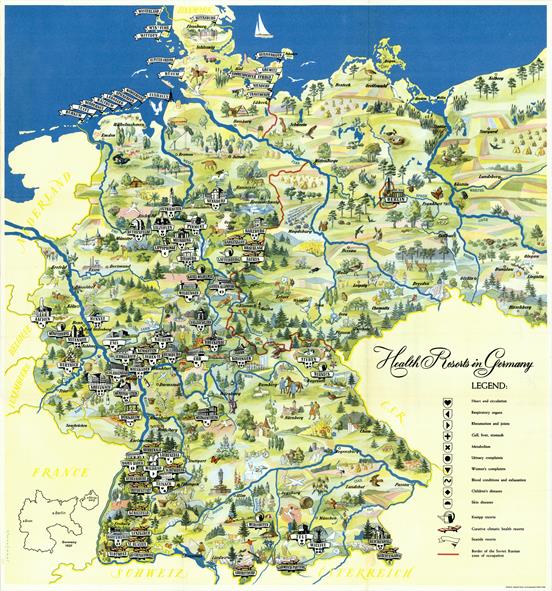 presentation of the map reproduction without a frame
