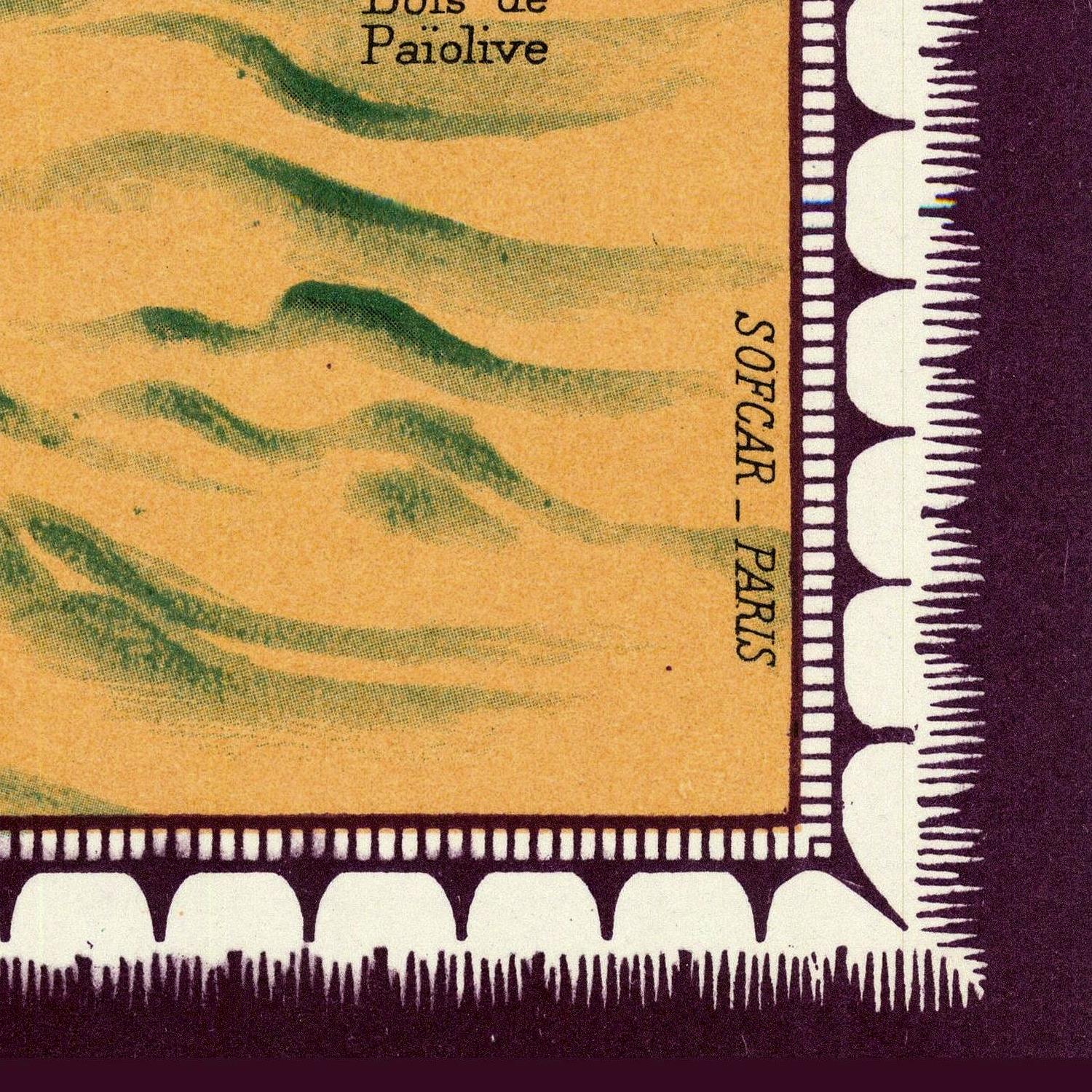 Decorative border with wavy pattern and text on a purple background