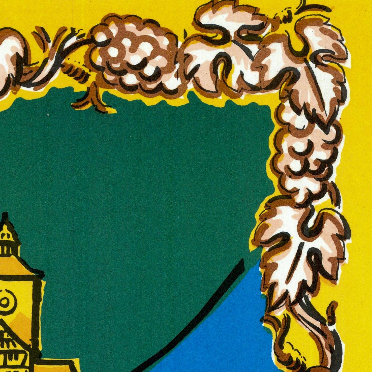 Decorative frame with intricate designs on a green and yellow background
