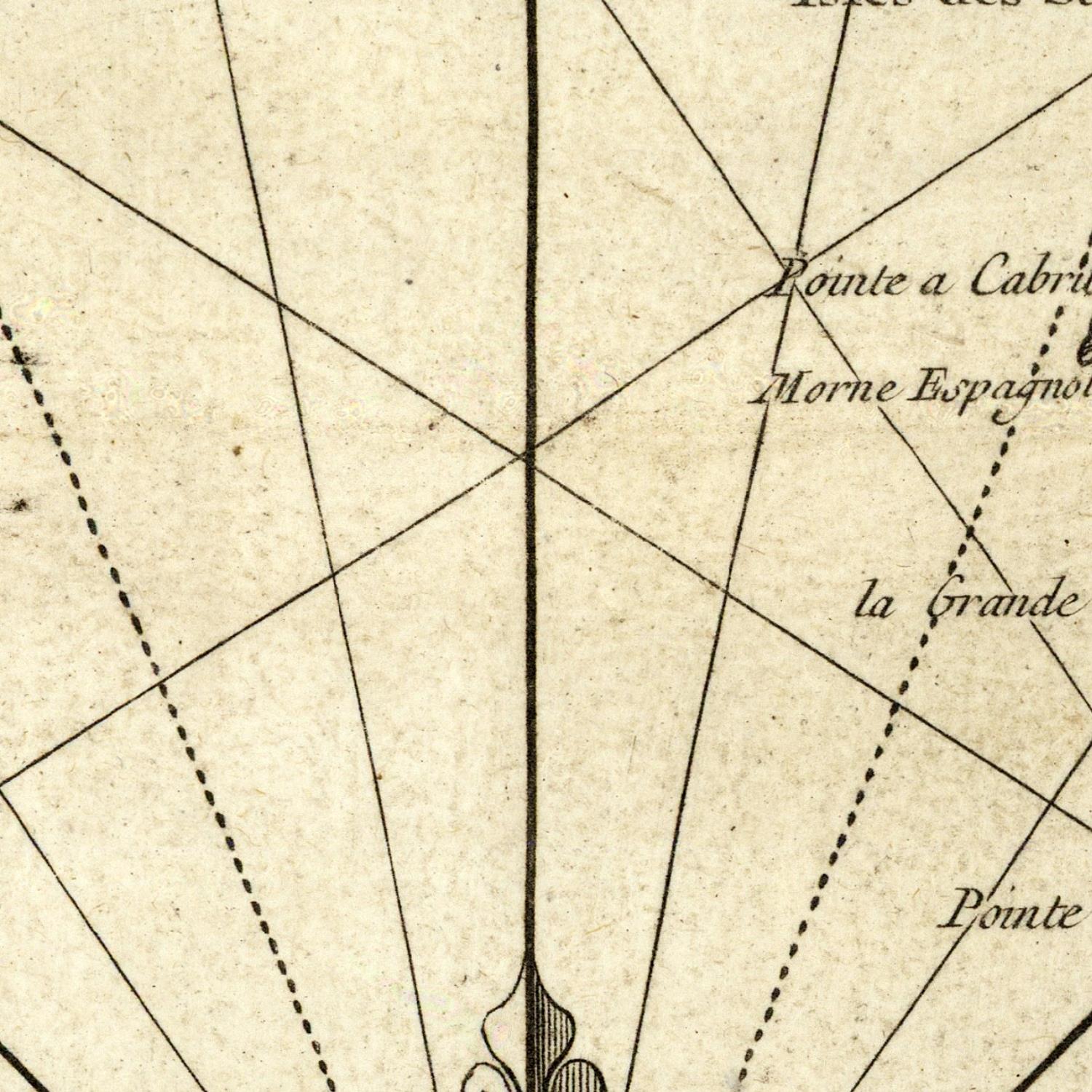 Vintage map detail with geometric lines and text on a beige background