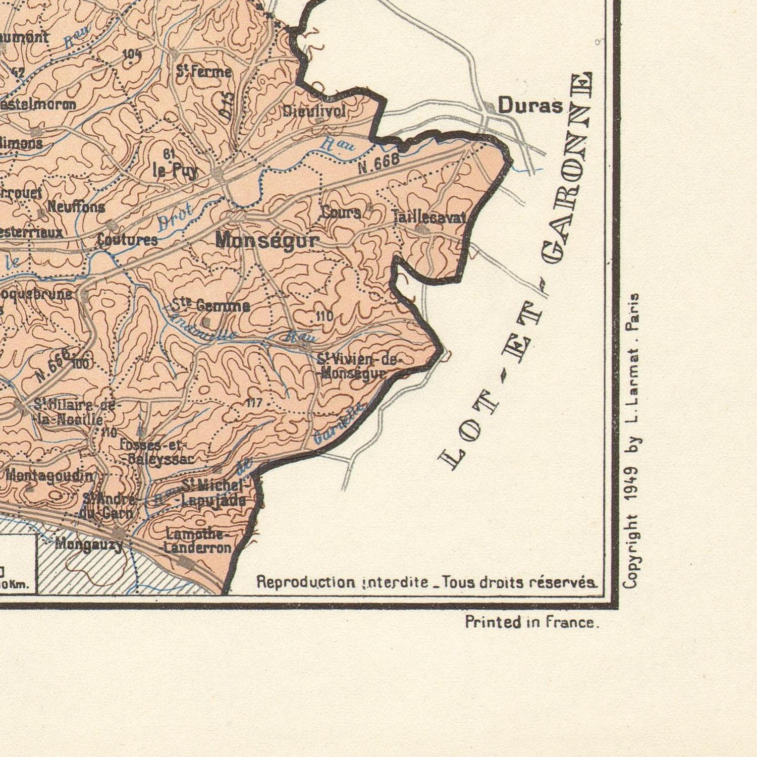 detail of the map from the bottom right corner
