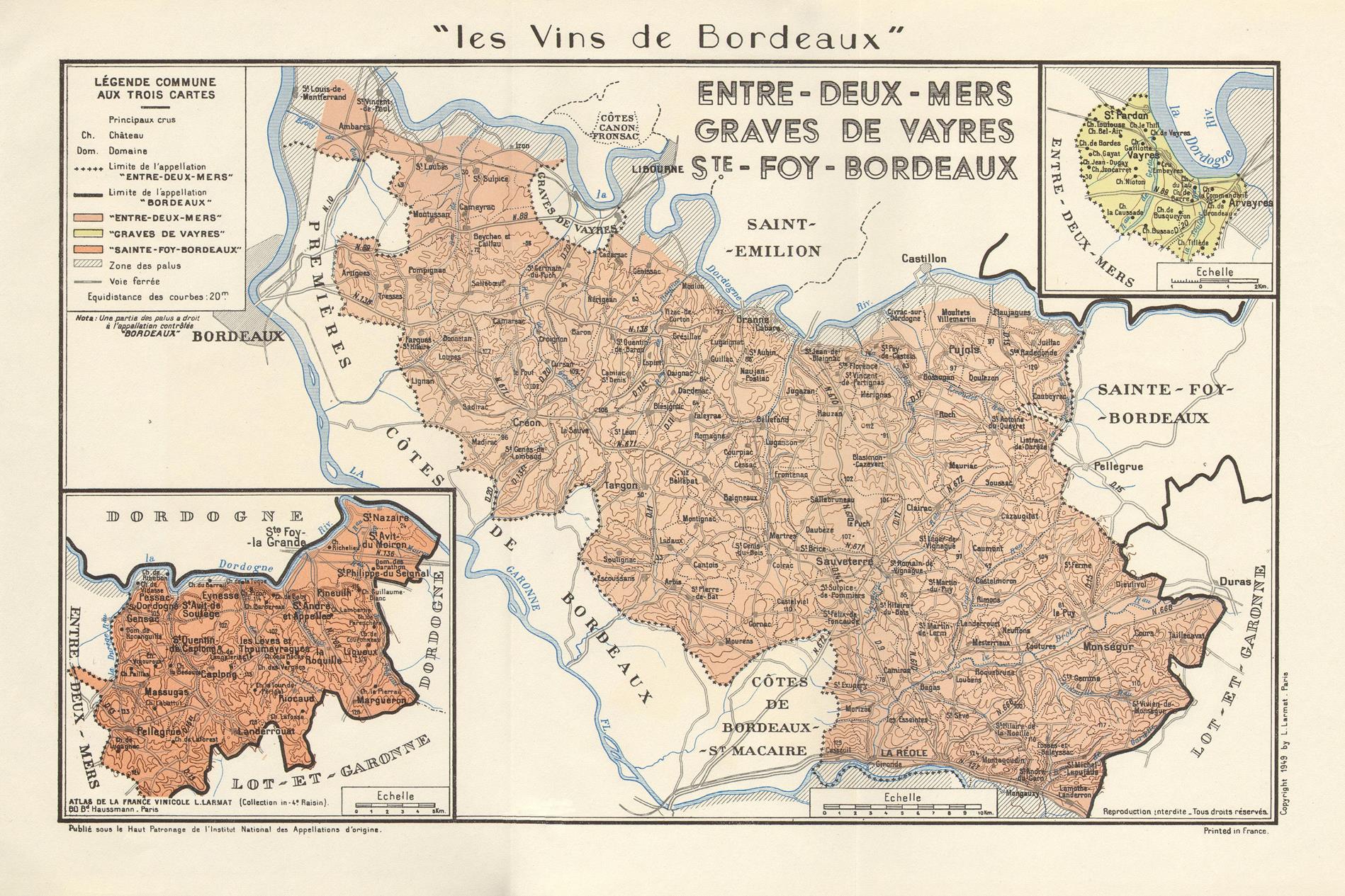 presentation of the map reproduction without a frame
