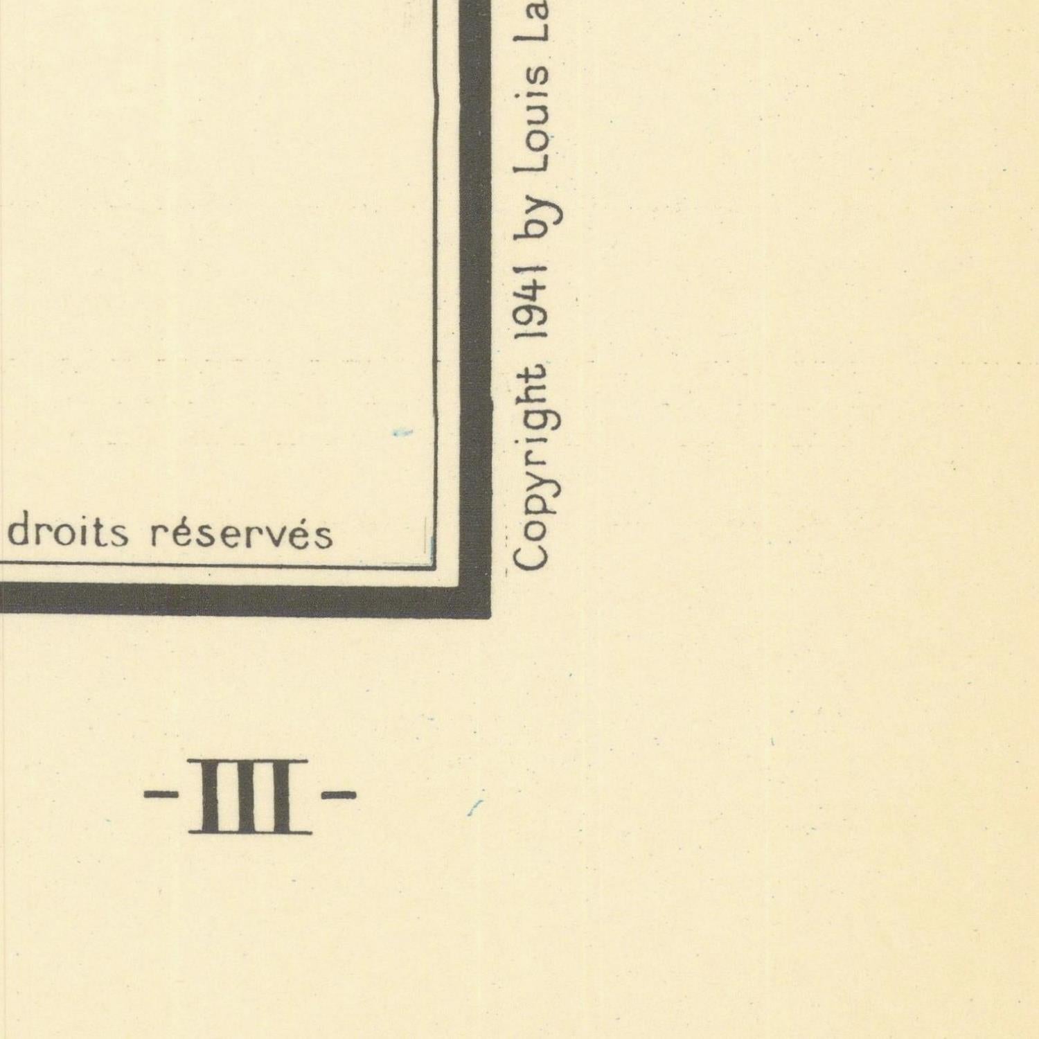 Page corner with 'droits reserves' and 'Copyright 1941 by Louis La