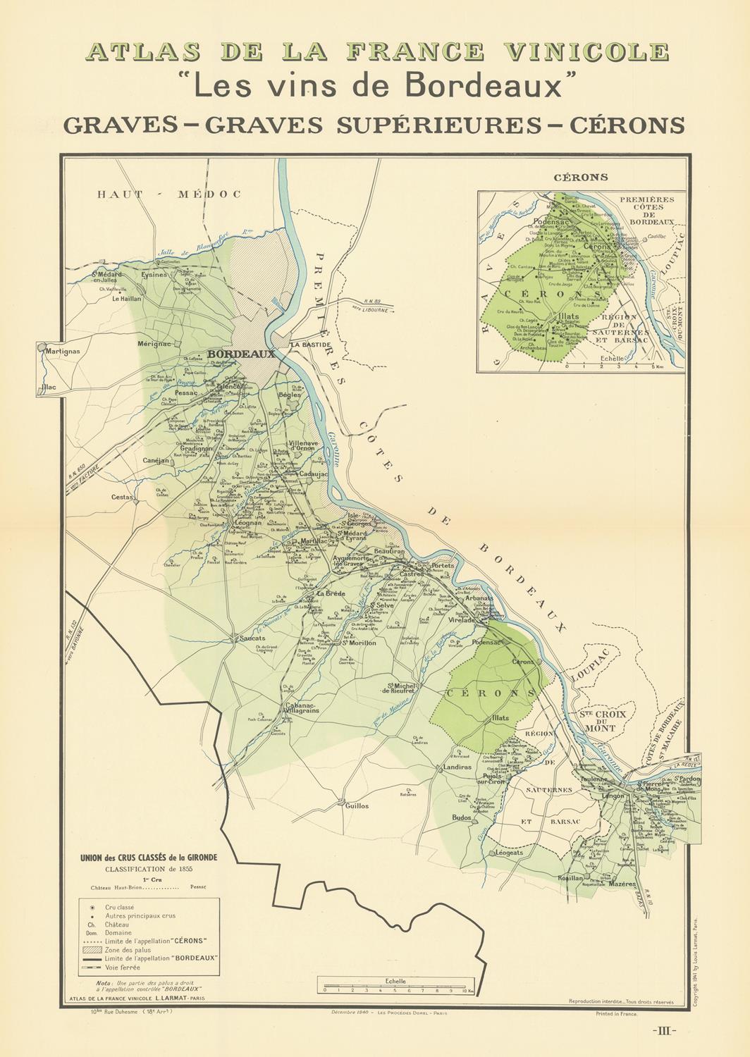 presentation of the map reproduction without a frame
