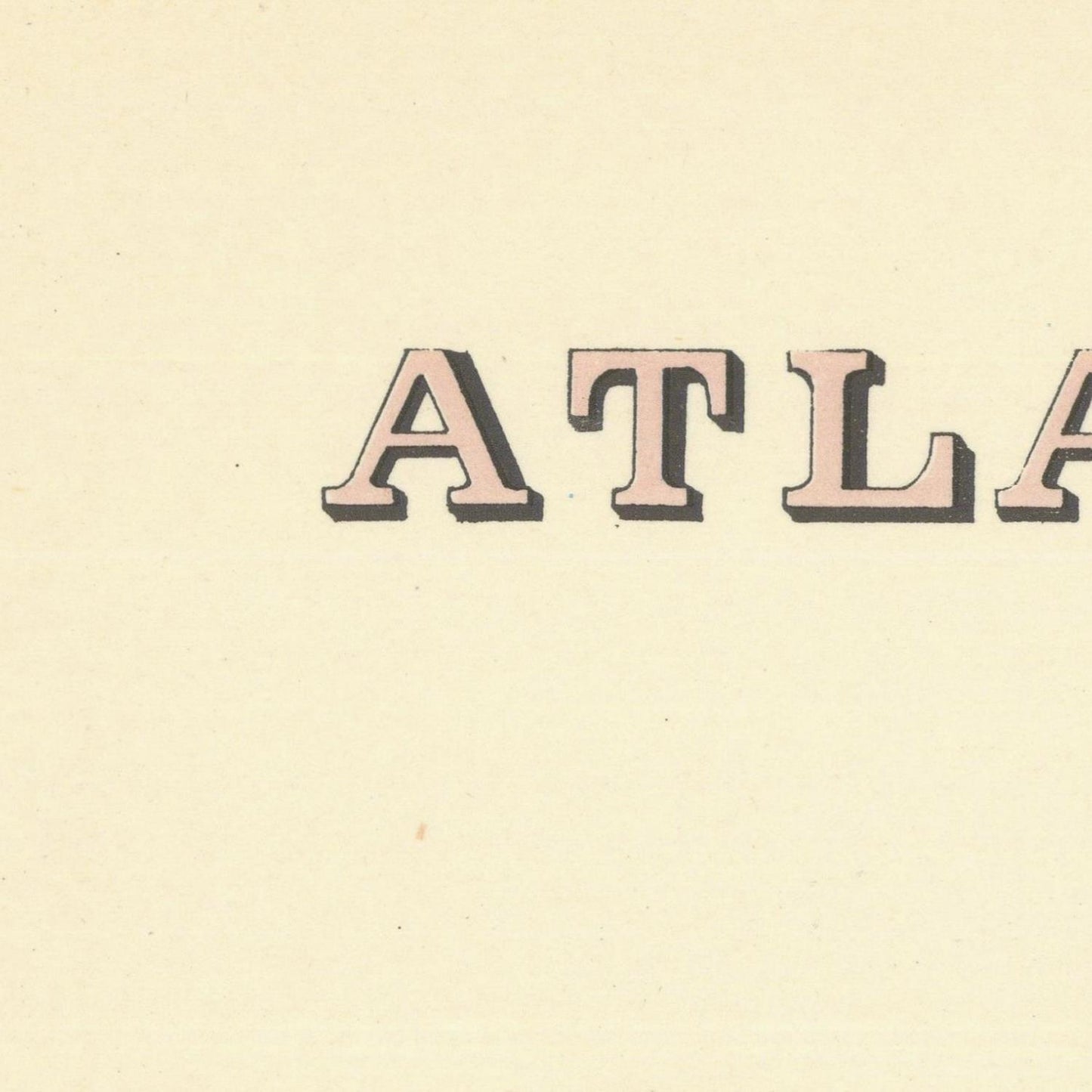 Vintage-style 'ATLANTA' text on a beige background