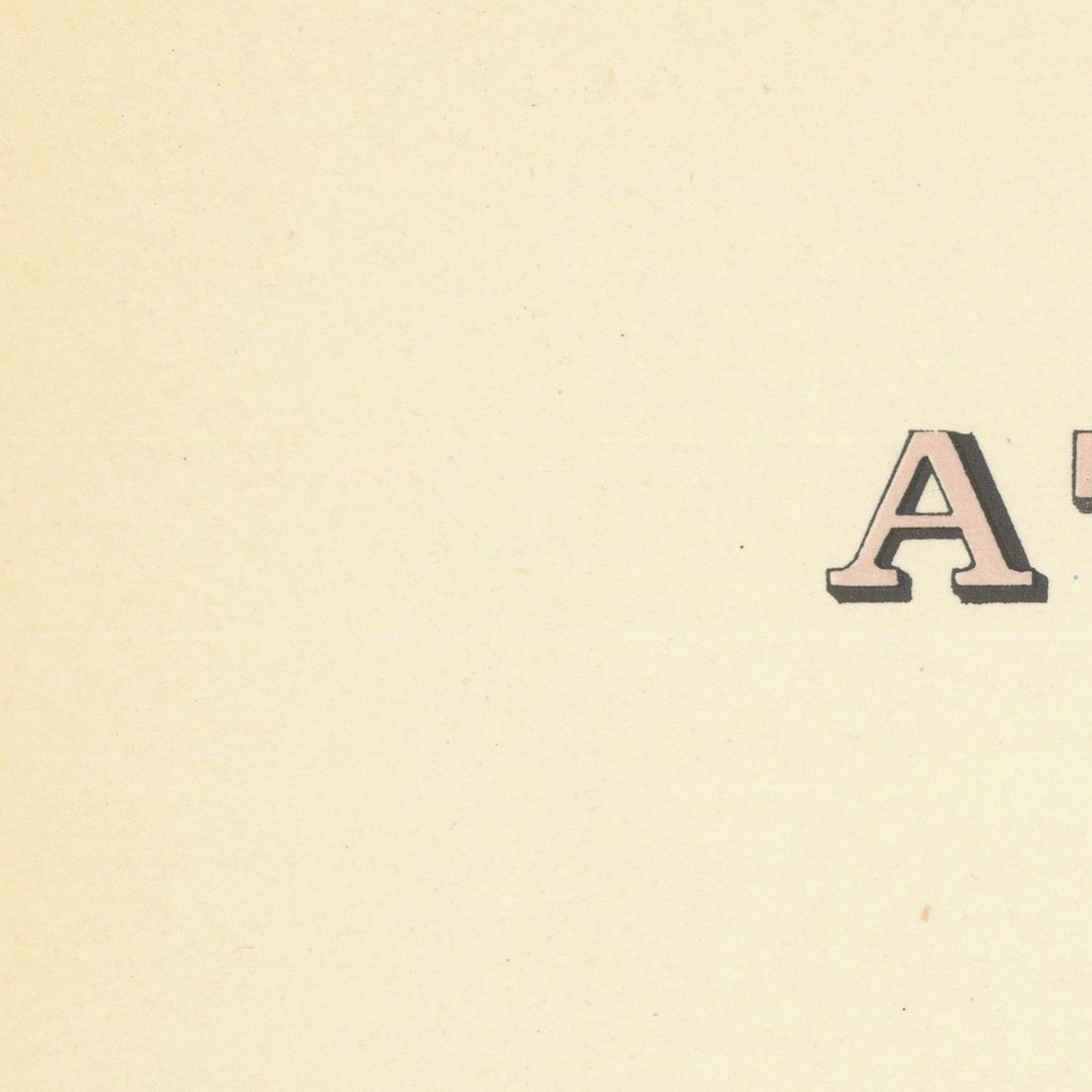 Letter 'A' in a decorative font on a beige background