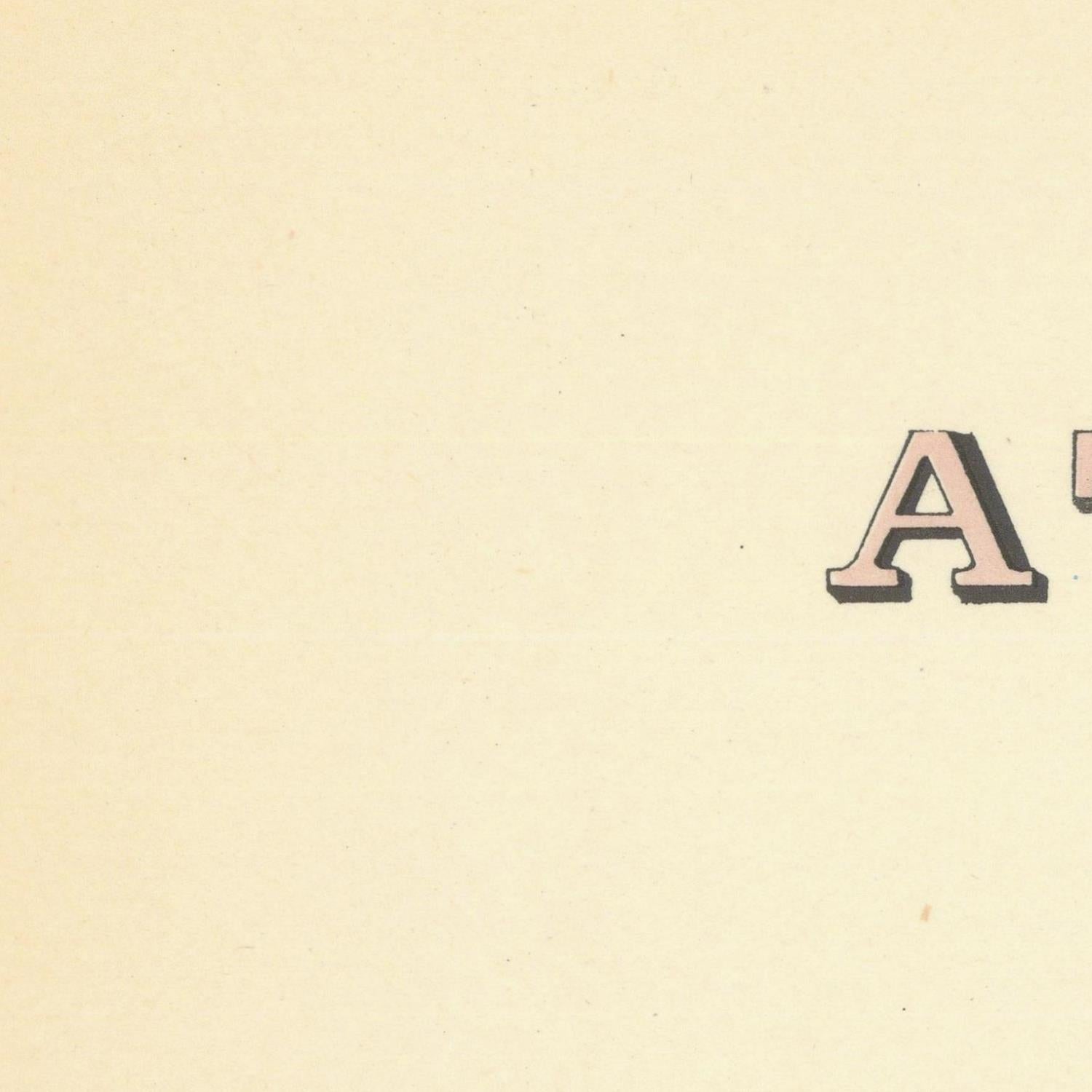 Letter 'A' in a decorative font on a beige background