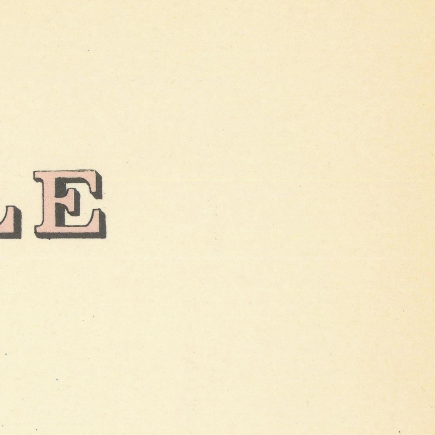 Letter 'E' on a beige background