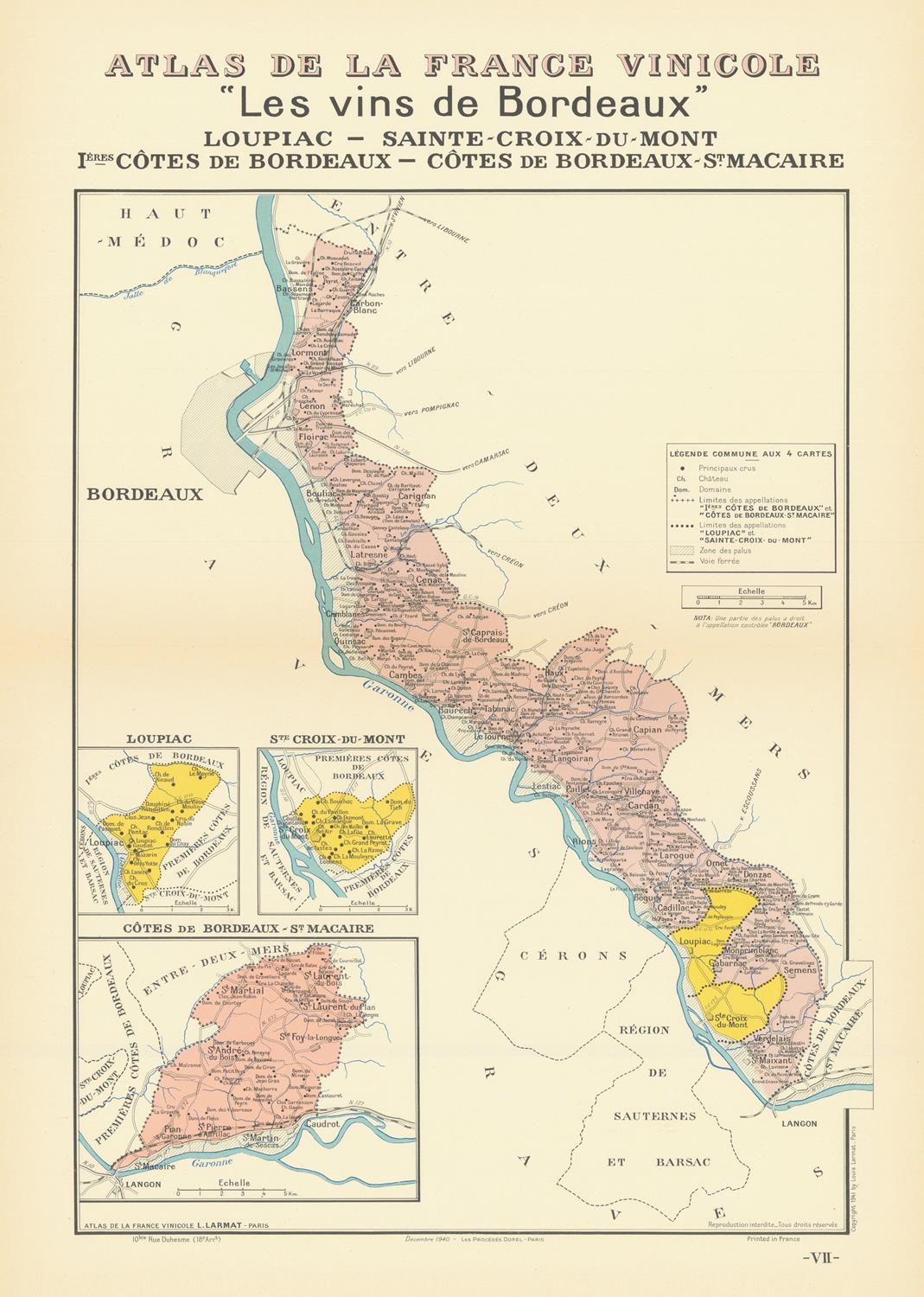 presentation of the map reproduction without a frame

