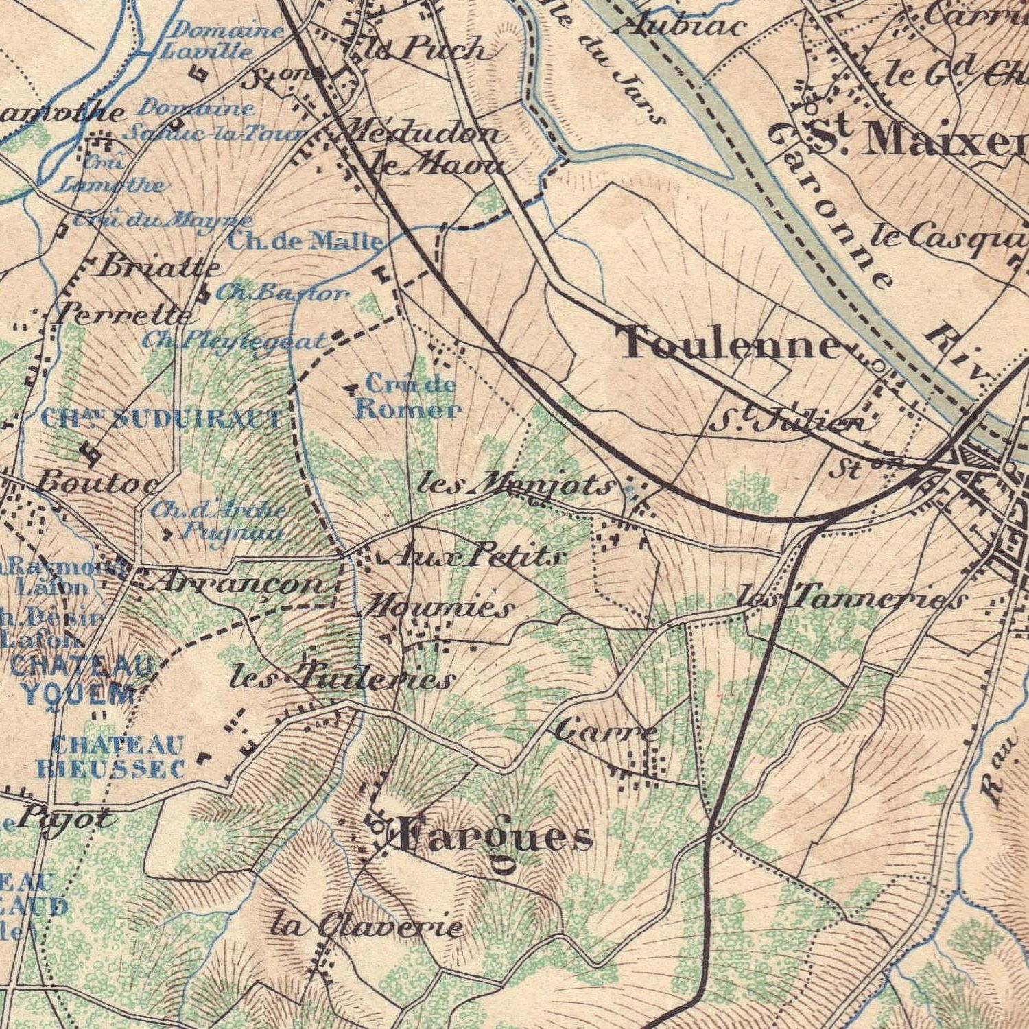 detail of the map from the centre 
