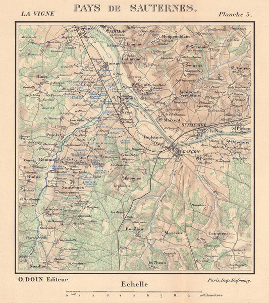 presentation of the map reproduction without a frame

