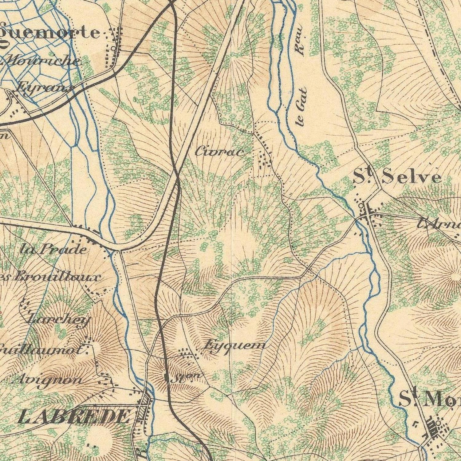 detail of the map from the centre 
