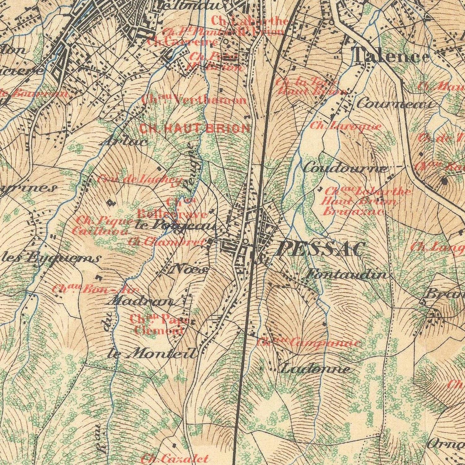 detail of the map from the centre left
