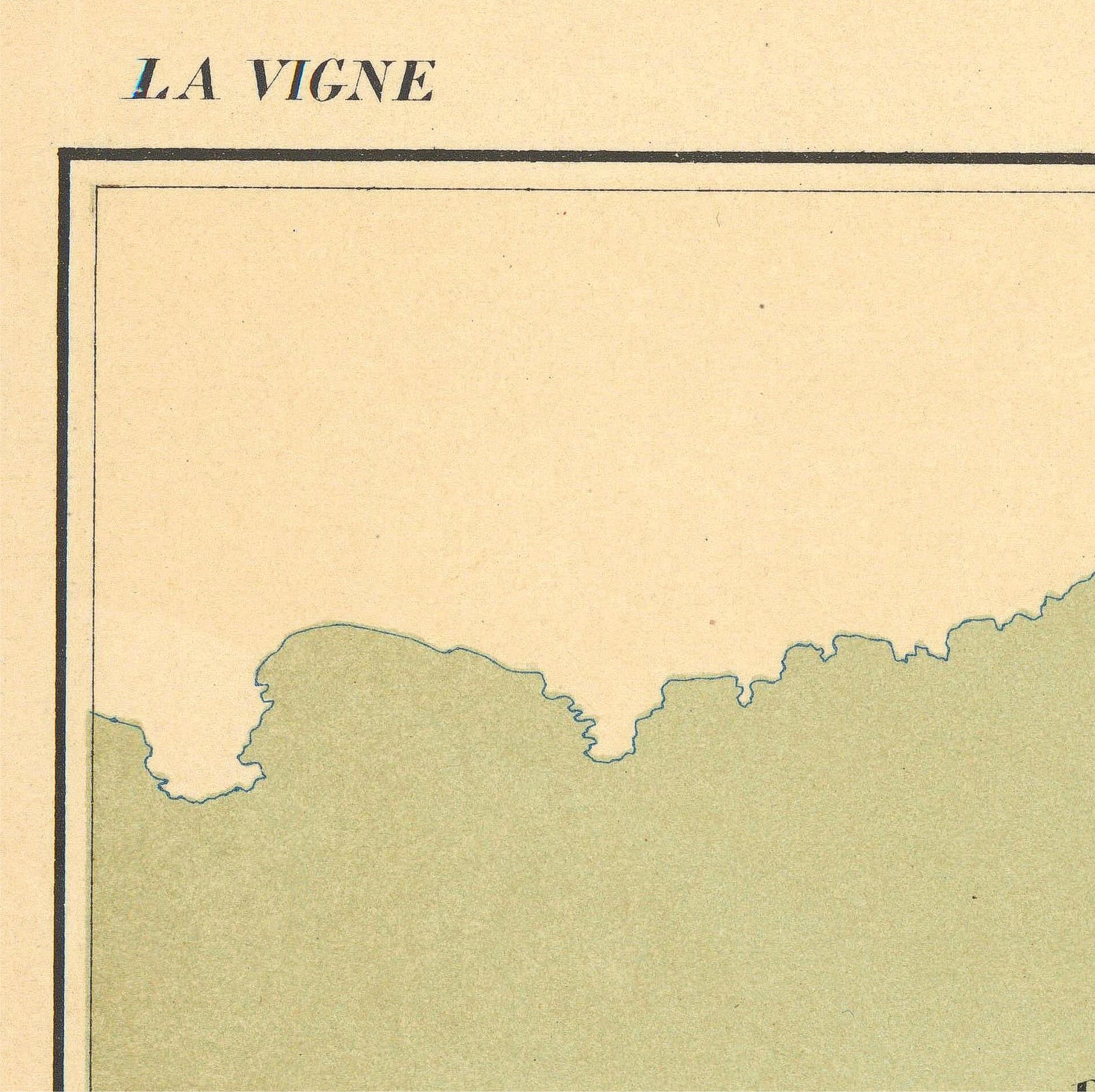 Map of 'La Vigne' with a beige background