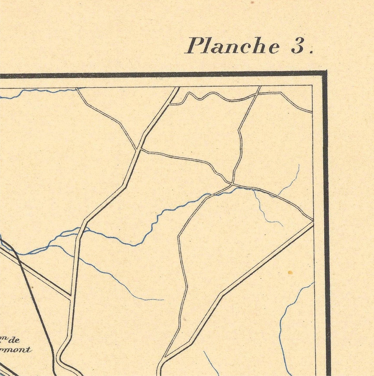 Map on beige paper with 'Planché 3.' at the top