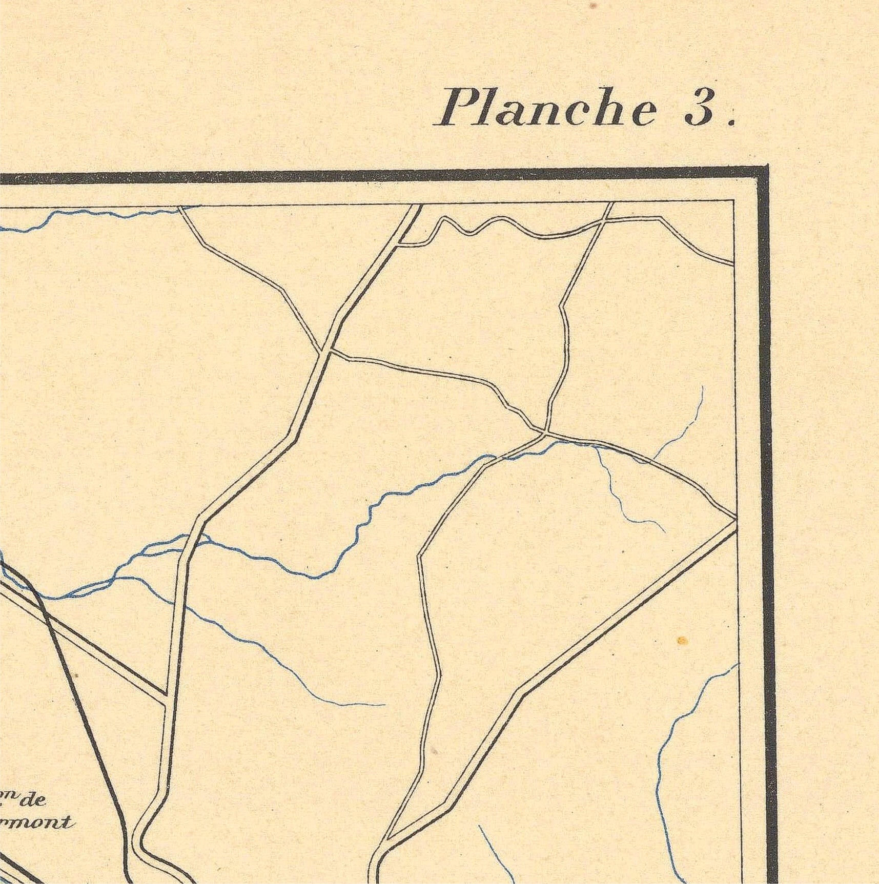Map on beige paper with 'Planché 3.' at the top