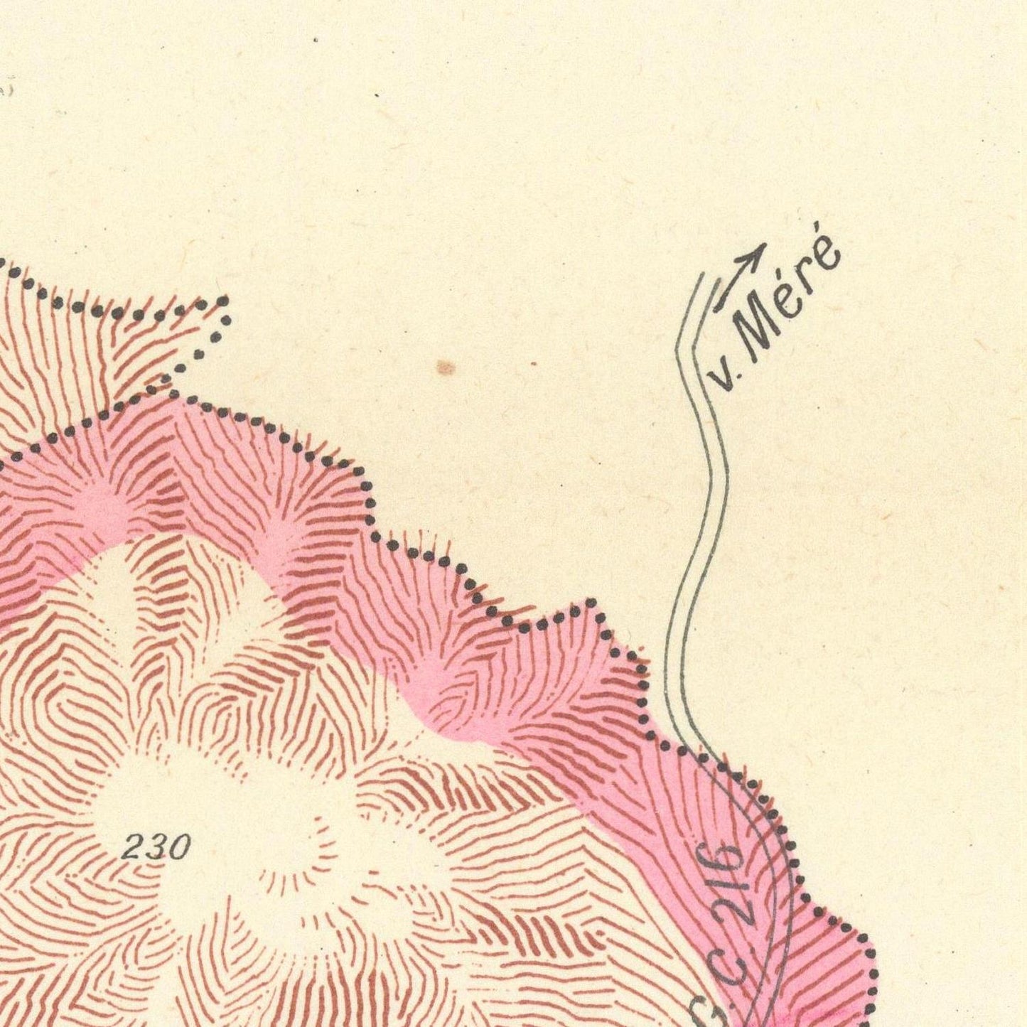 detail of the map from the centre left
