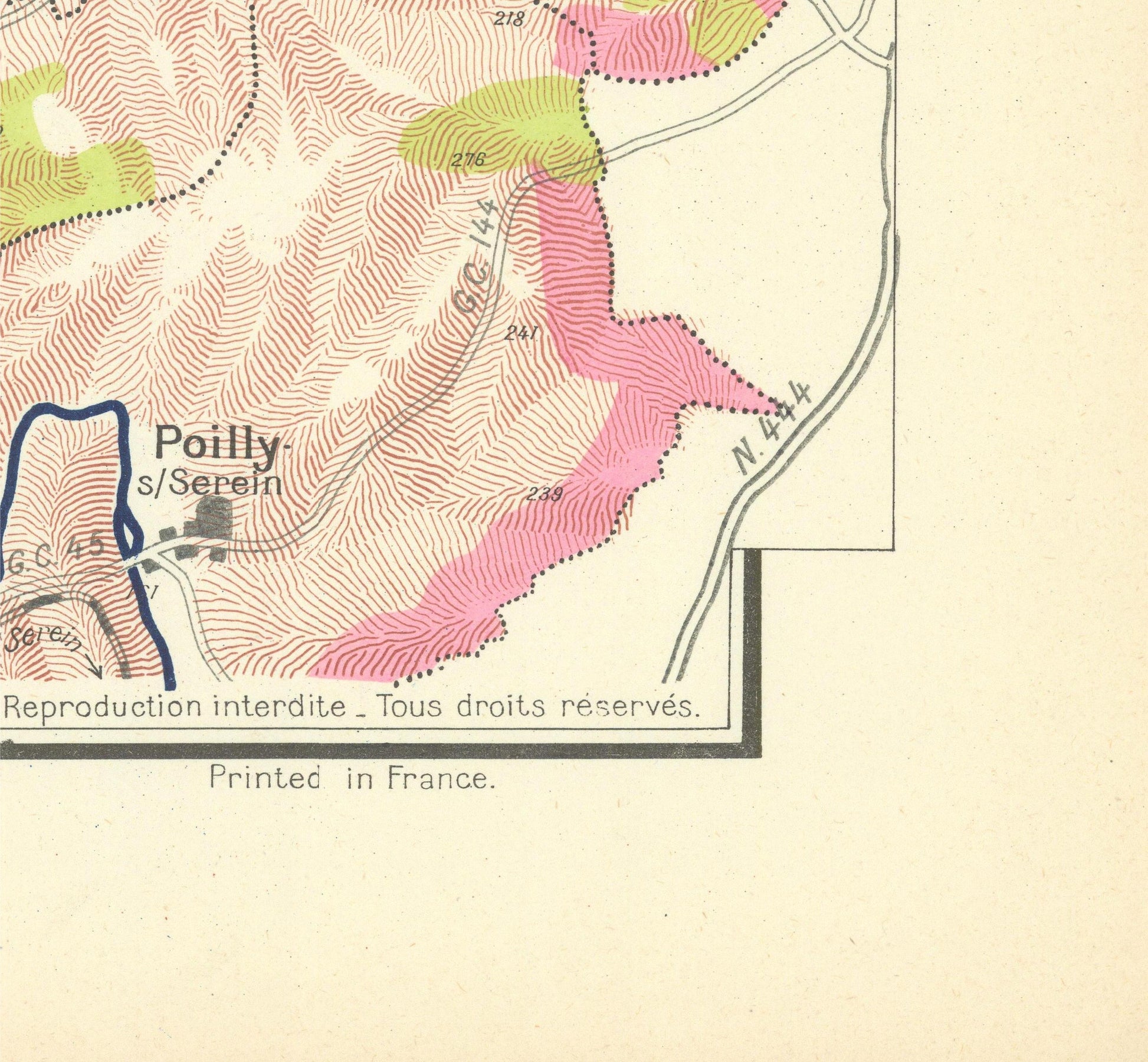 detail of the map from the bottom right corner
