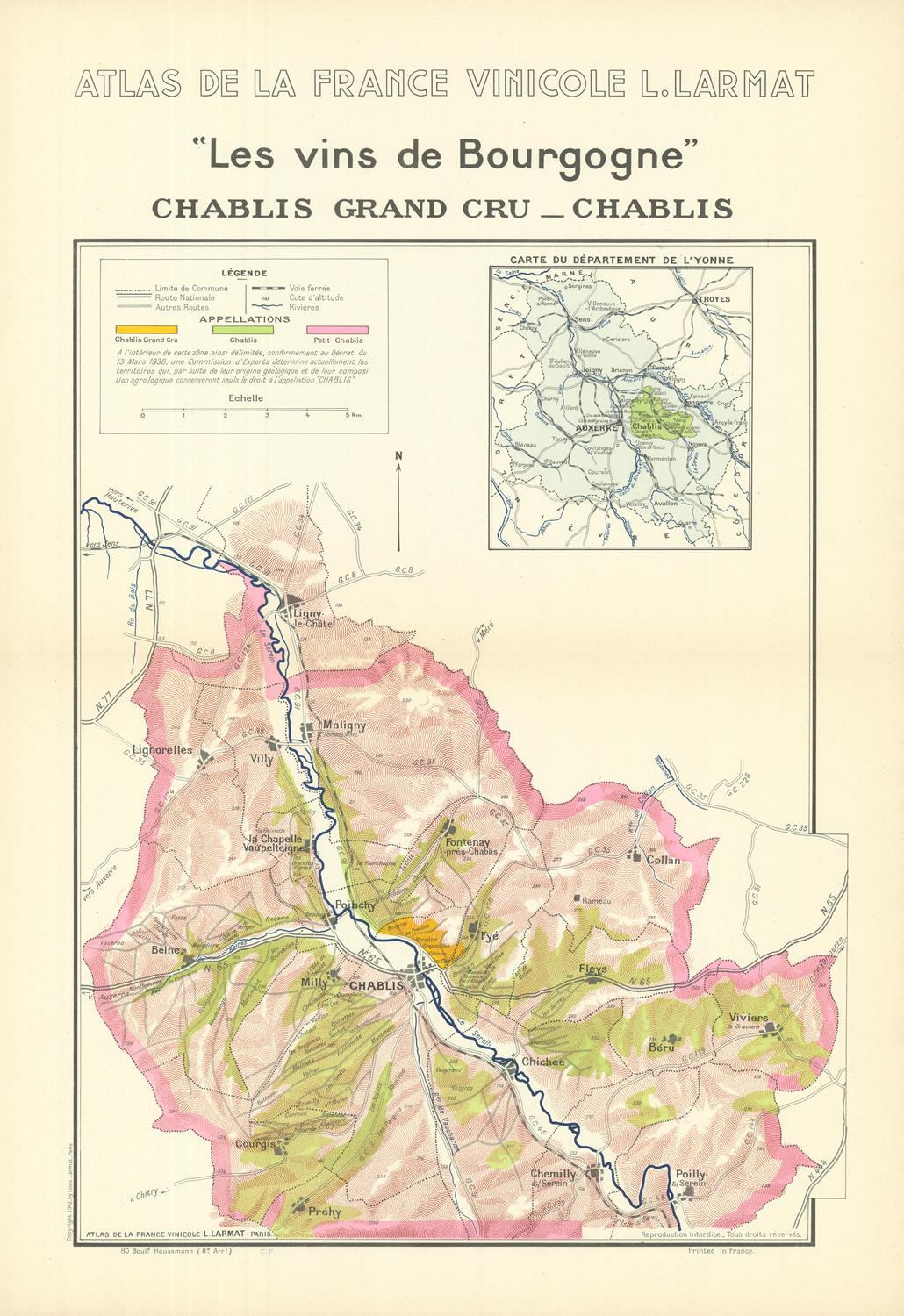 presentation of the map reproduction without a frame
