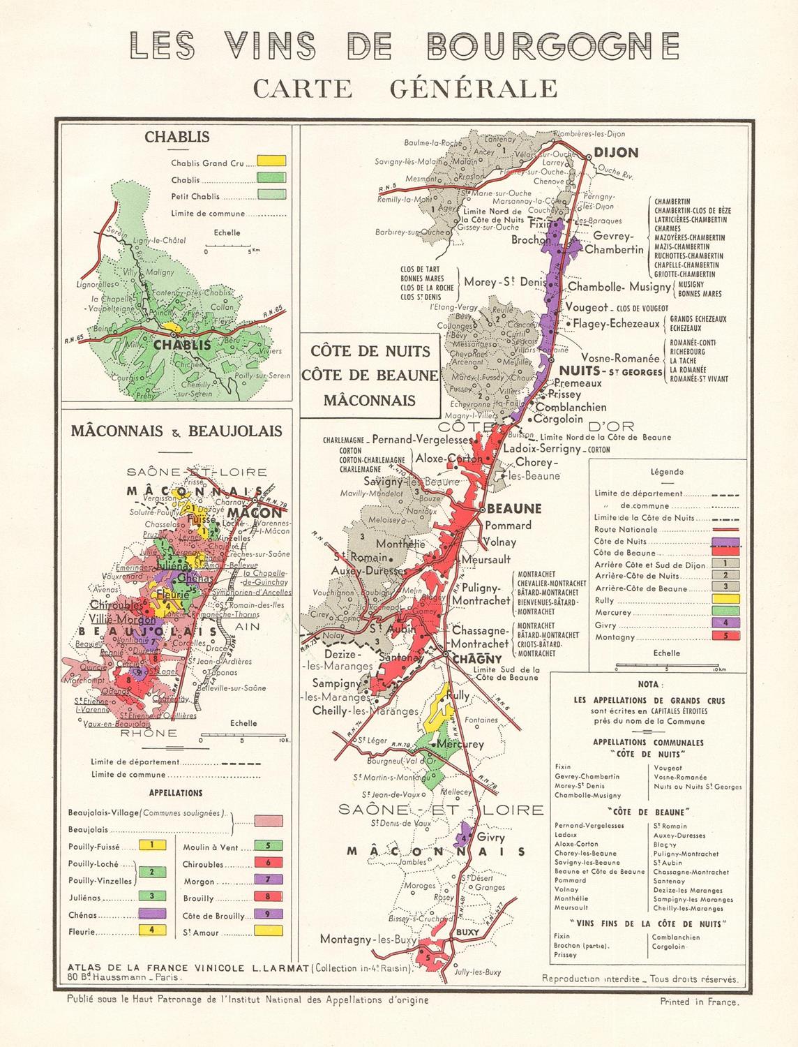 presentation of the map reproduction without a frame
