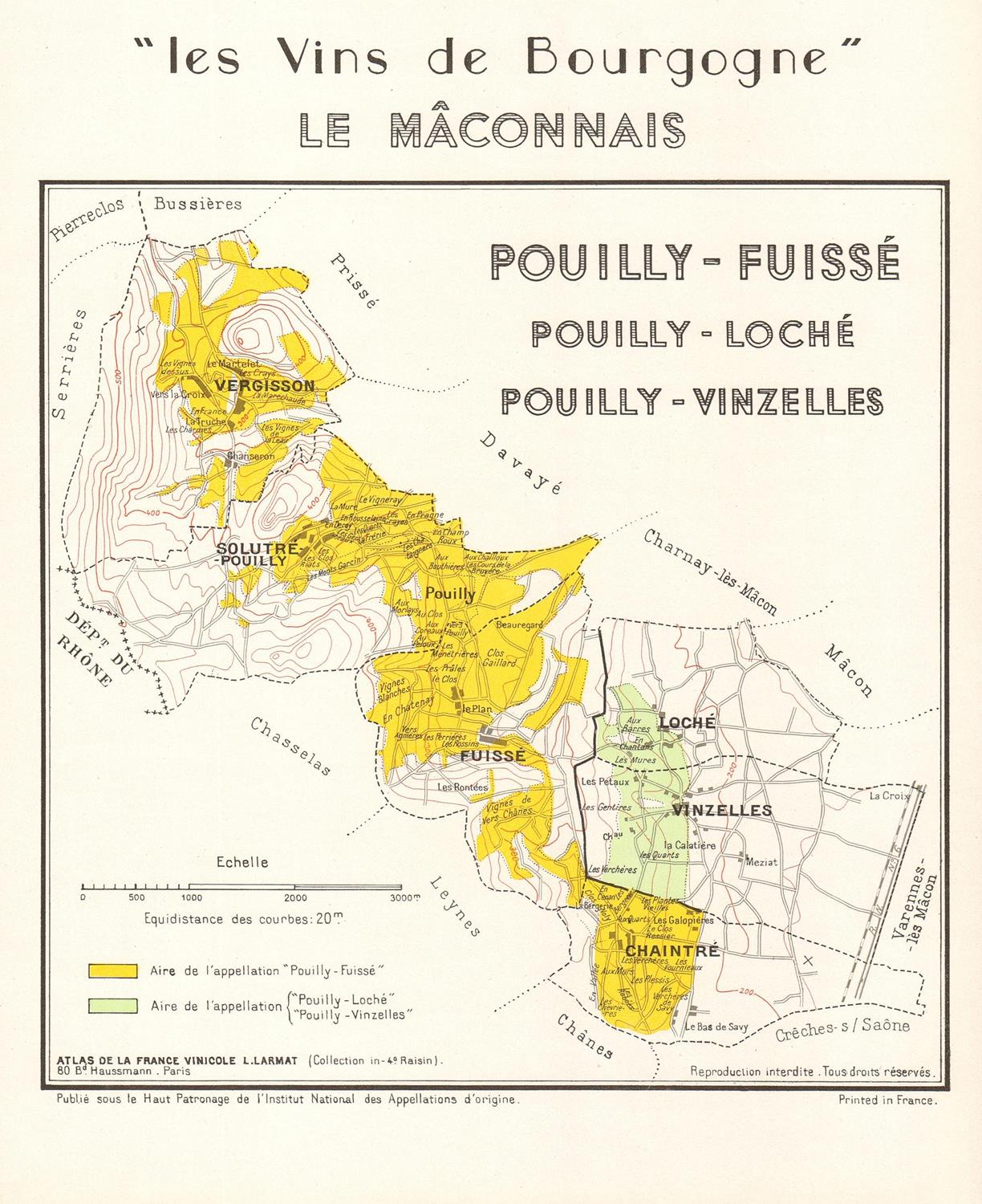 presentation of the map reproduction without a frame
