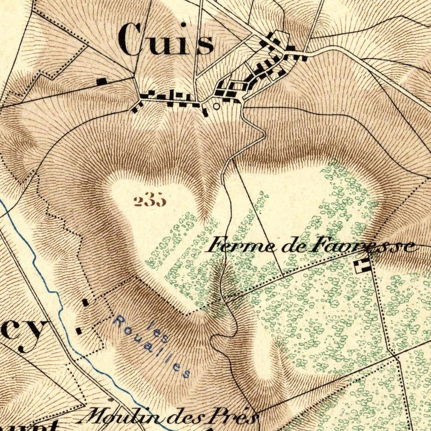 detail of the map from the centre 
