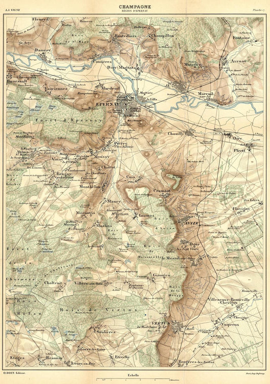 presentation of the map reproduction without a frame
