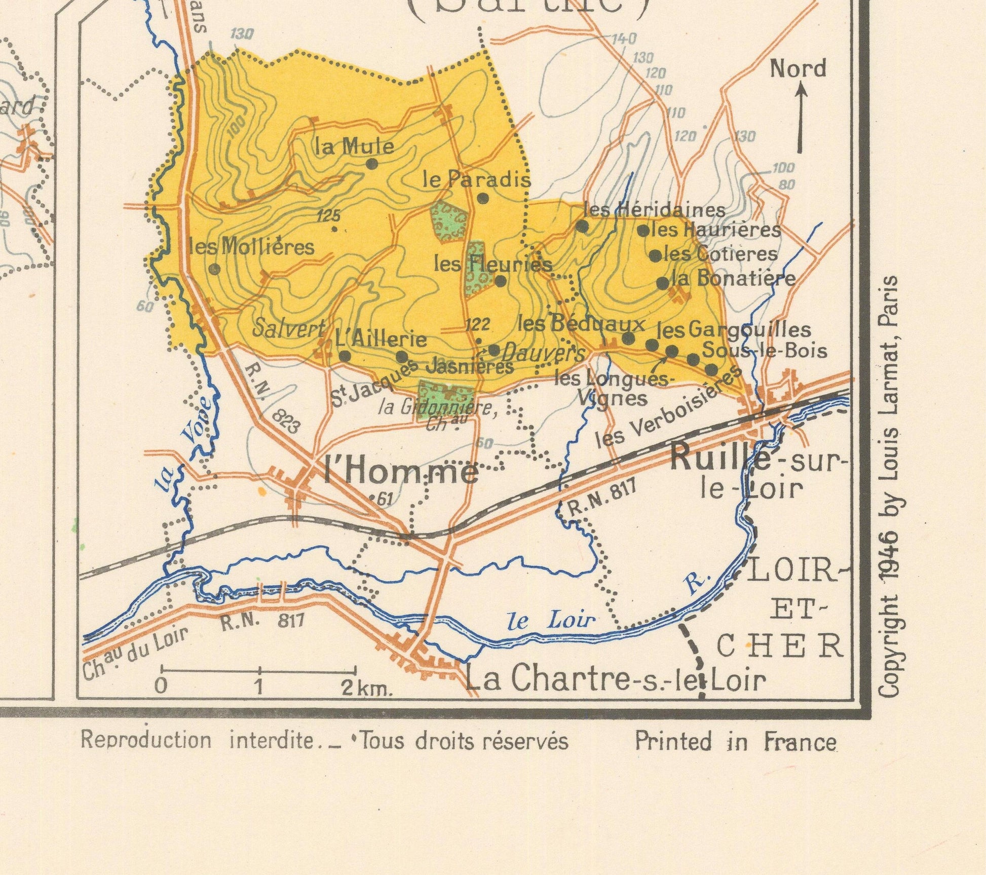 detail of the map from the bottom right corner
