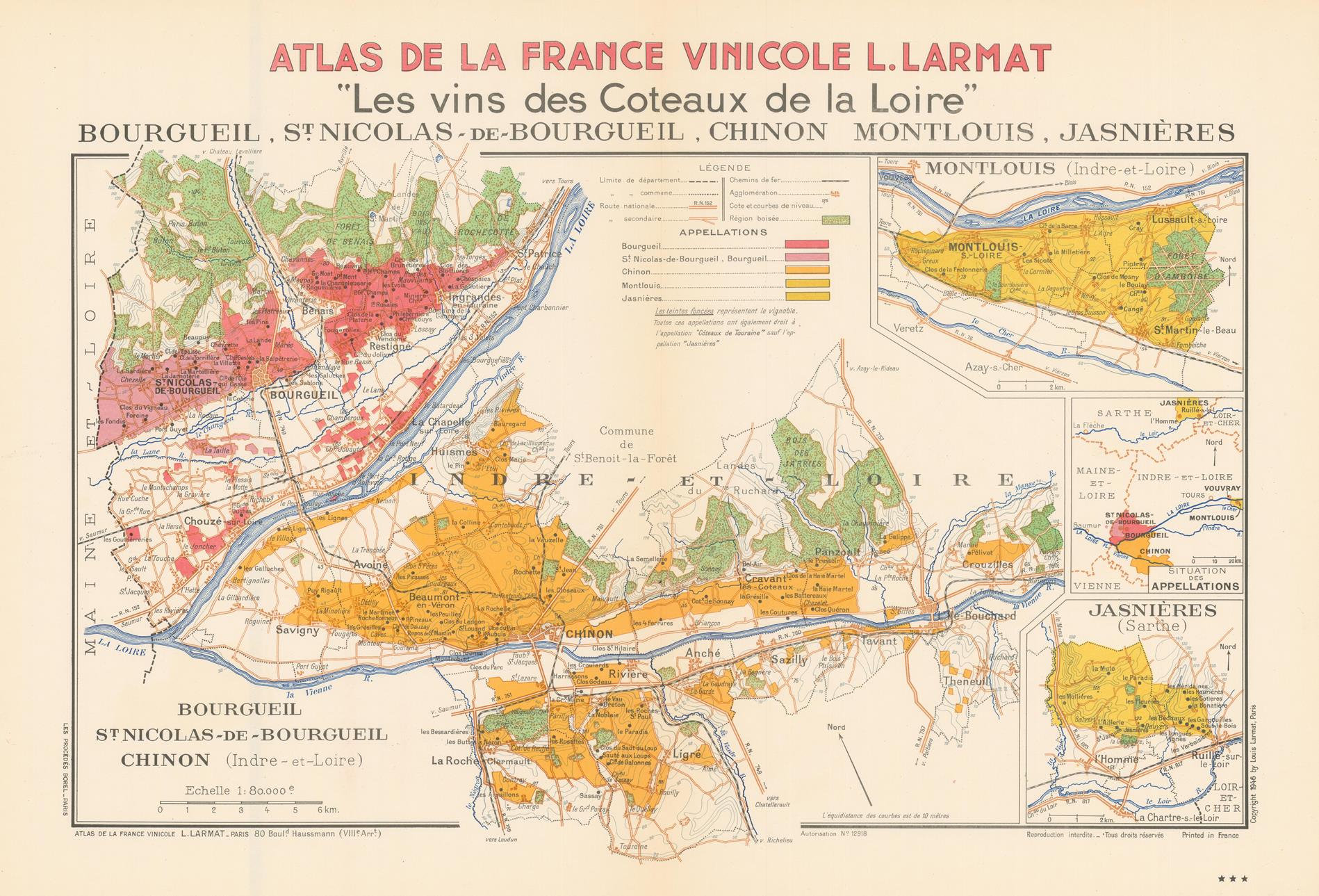 presentation of the map reproduction without a frame
