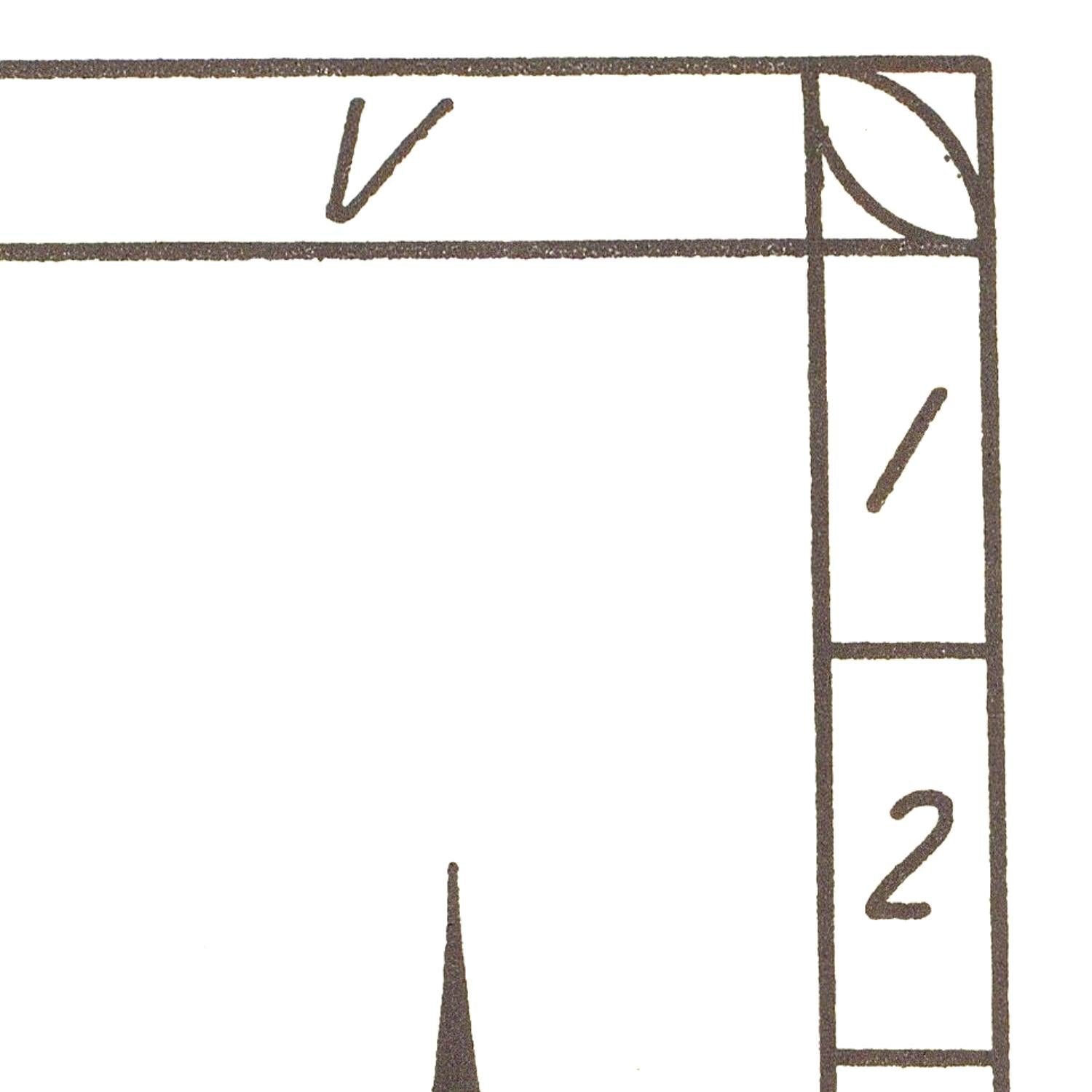 Simple line drawing of a ladder with two rungs on a white background