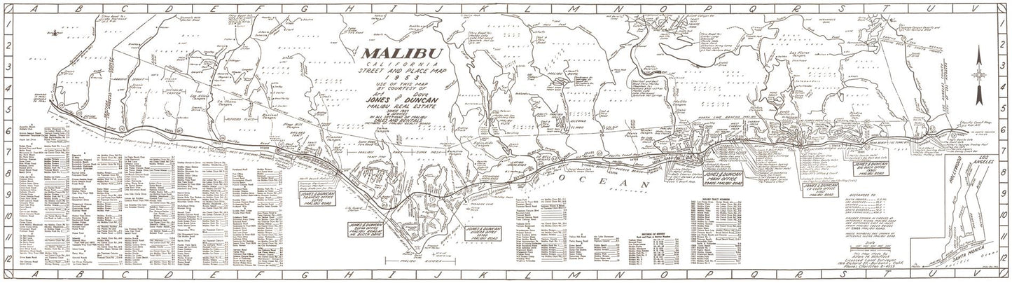 presentation of the map reproduction without a frame
