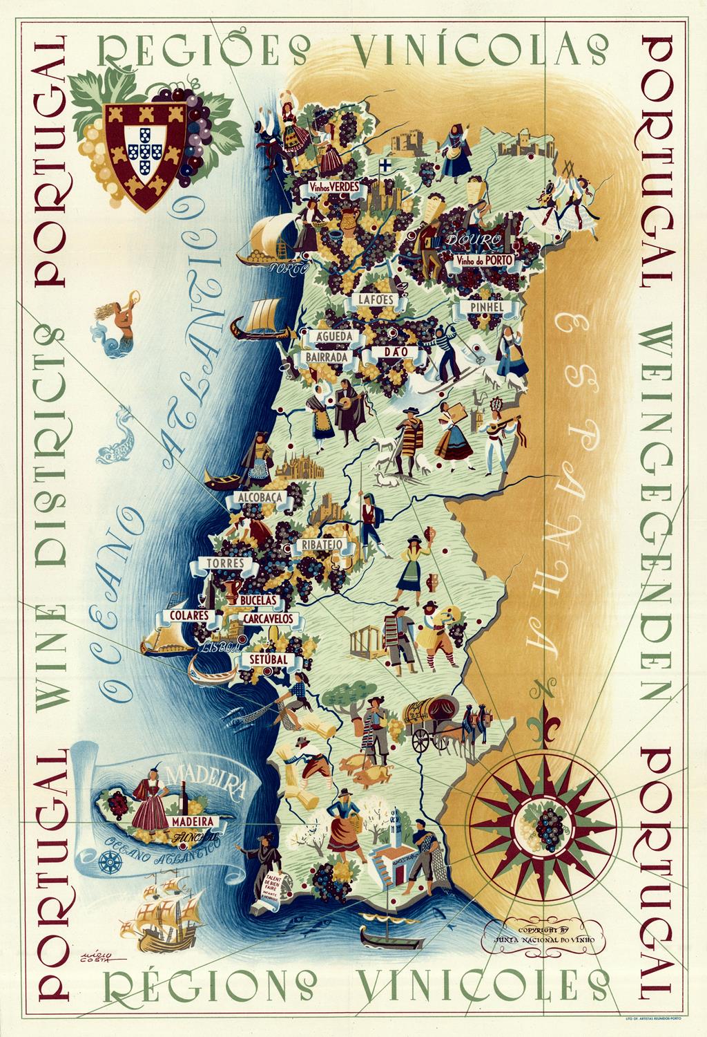 presentation of the map reproduction without a frame
