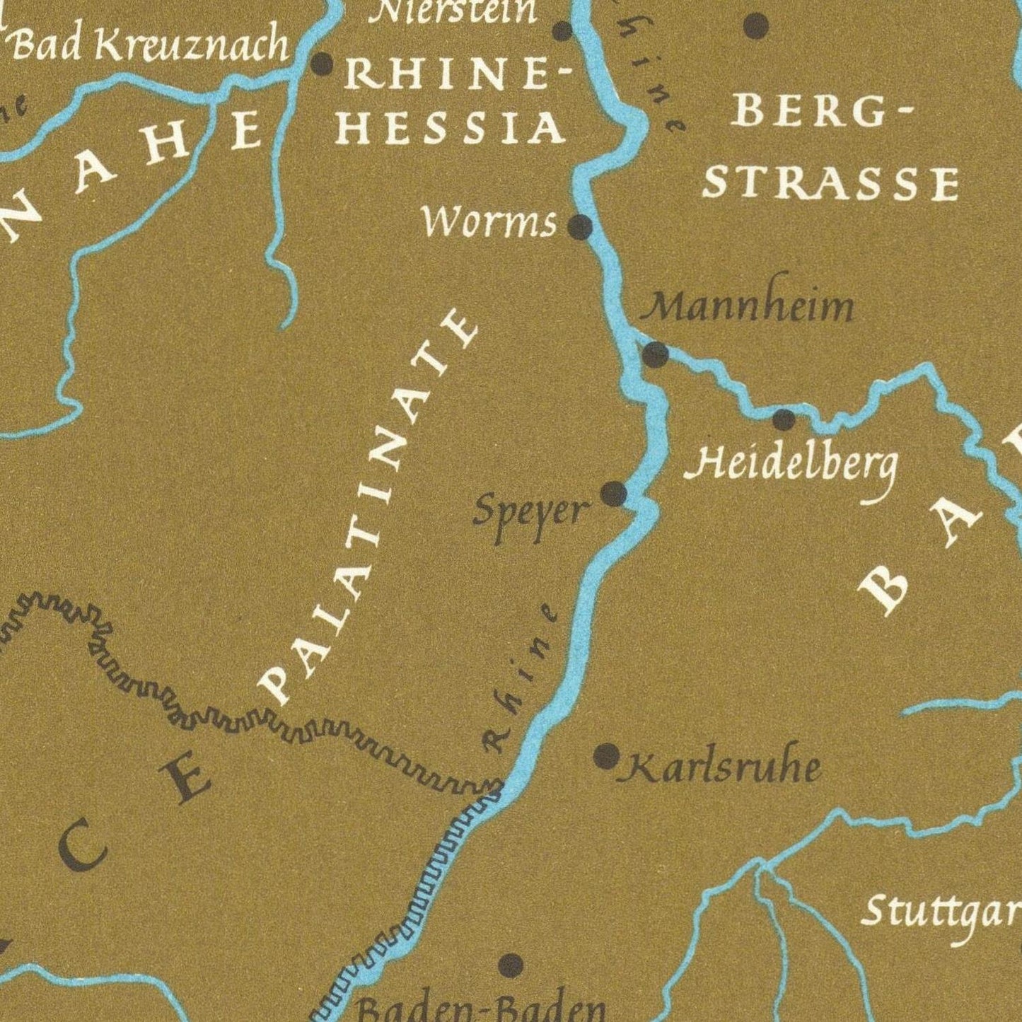 detail of the map from the centre 
