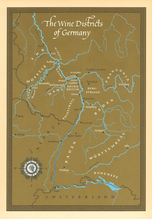 presentation of the map reproduction without a frame

