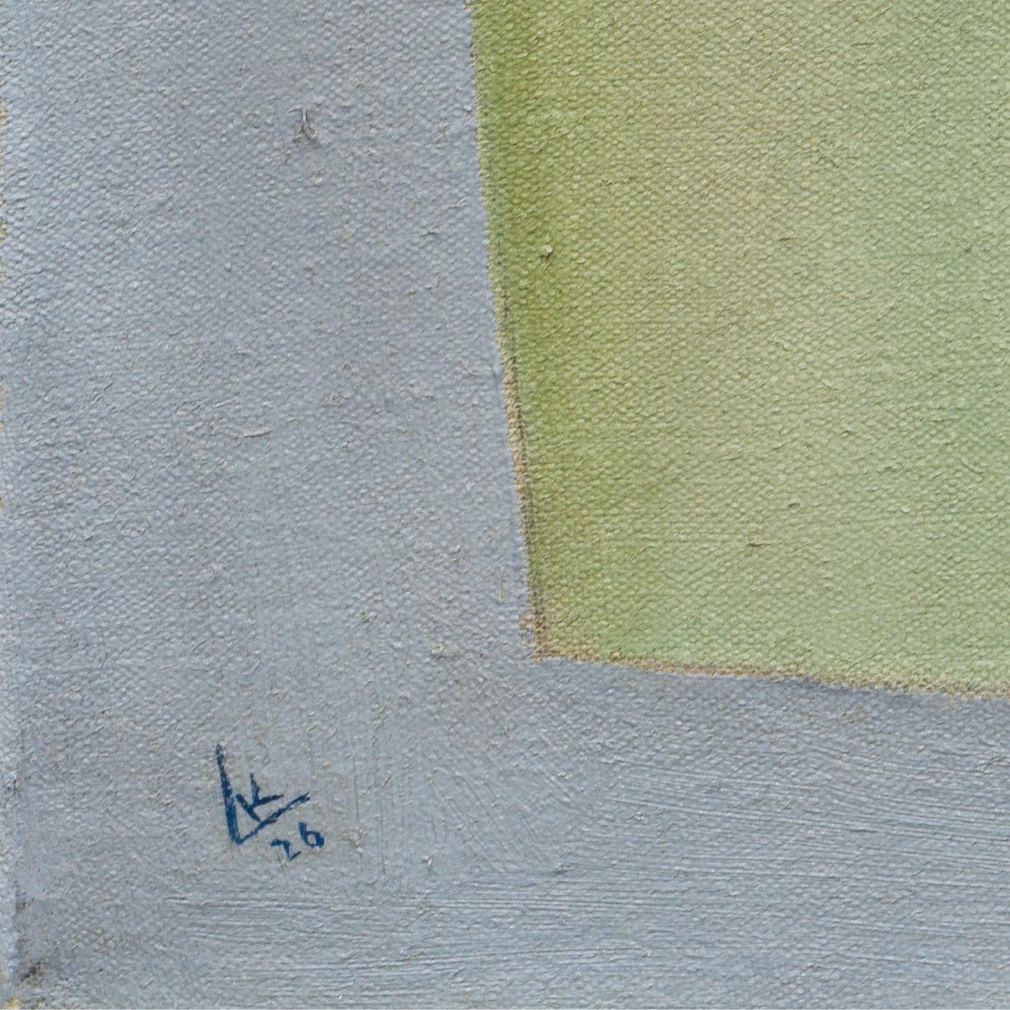 Textured surface with a corner showing a gradient from gray to green.