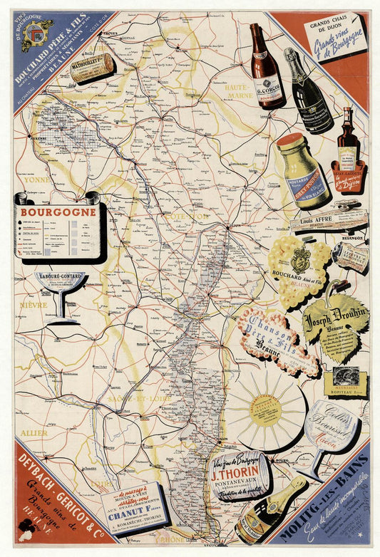 presentation of the map reproduction without a frame
