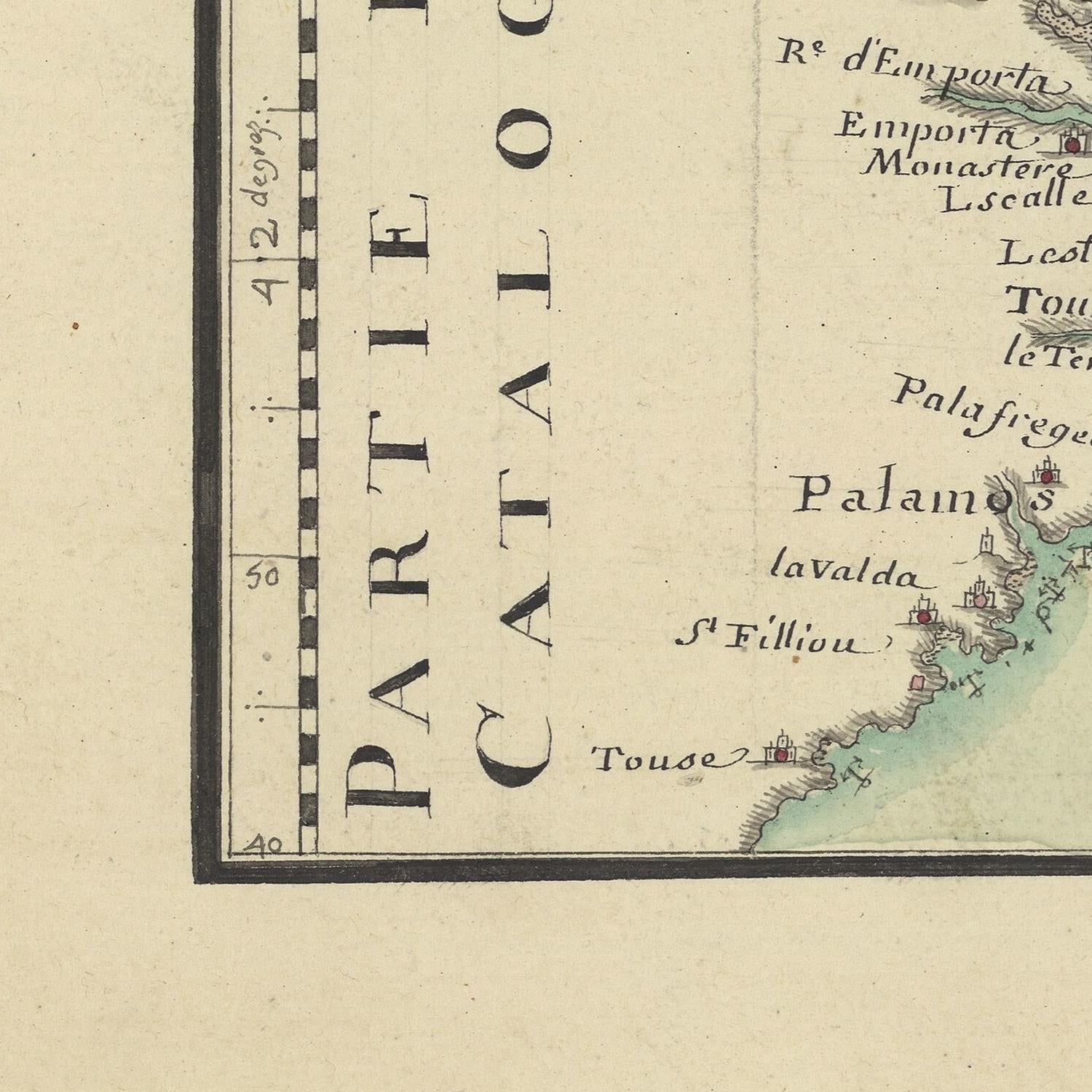 detail of the map from the bottom left corner
