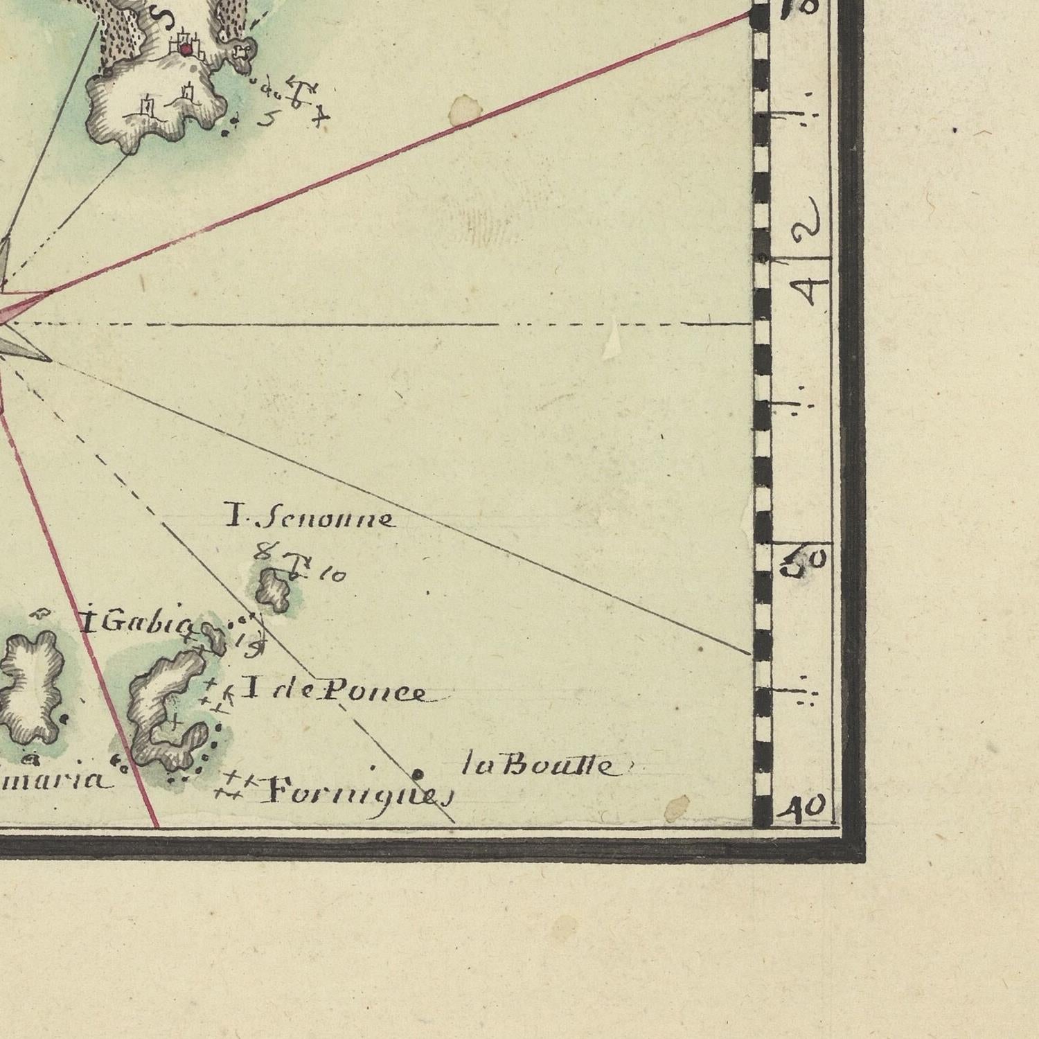 detail of the map from the bottom right corner
