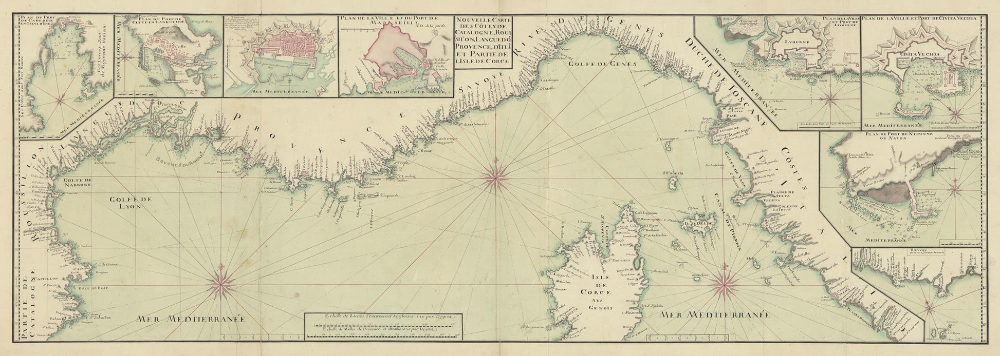presentation of the map reproduction without a frame
